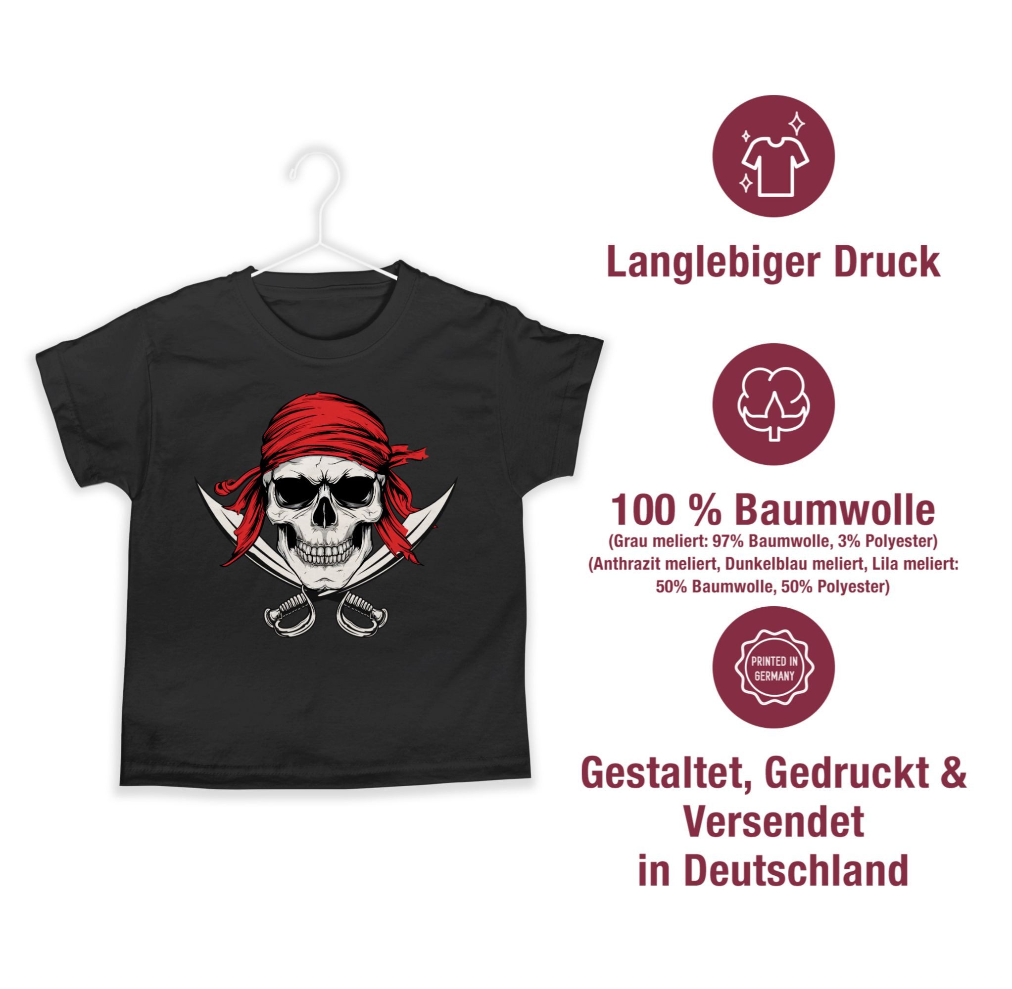 Shirtracer T-Shirt Böser Pirat, Piraten Totenkopf, Pirates, Seeräuber, Freibeuter (1-tlg) Pirat