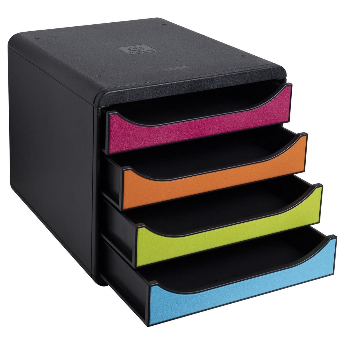 Schubladenbox EXACOMPTA Schubladenbox BIG-BOX, 4 Schbe, harlekin