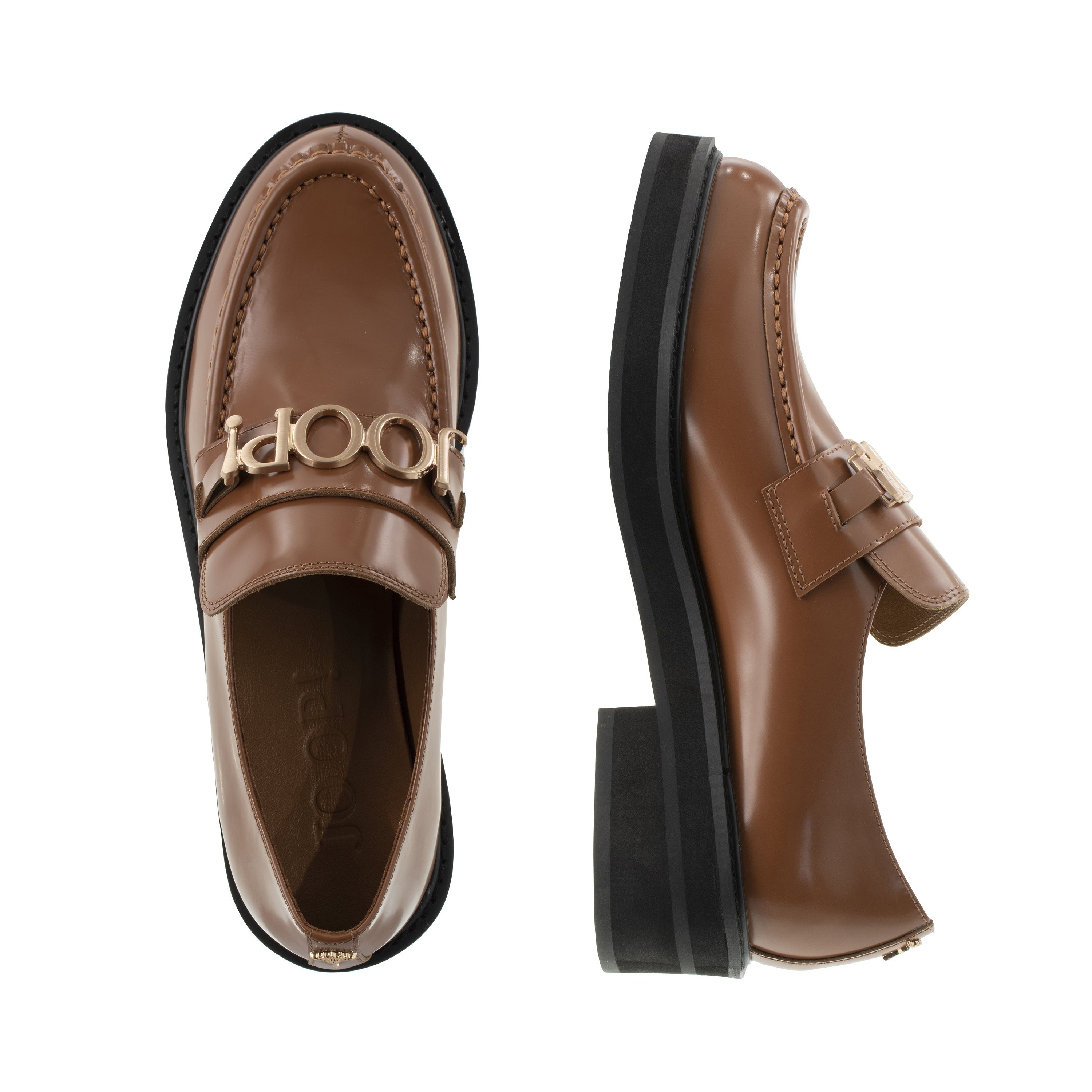 echtem leder Joop! Slipper aus darkbrown