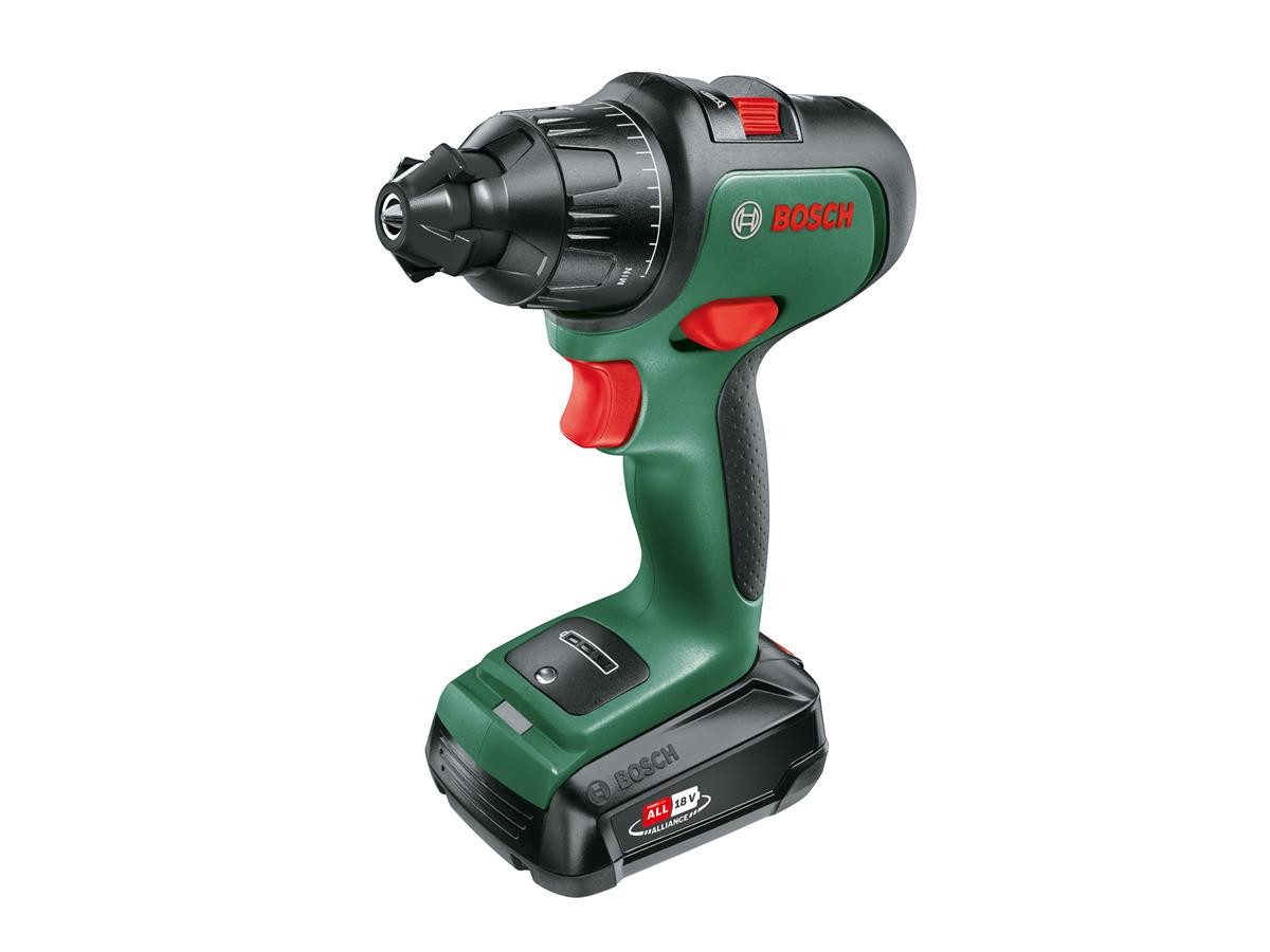 Bosch Home & Garden Akku-Bohrhammer AdvancedImpact 18, 18 V, max. 1350 U/min, (Set, 7-tlg., 1x Ladegerät AL 1820 CV, 2x Akkupacks PBA 18 V 1,5 Ah W-A), inkl. 2 Akkus und Ladegerät