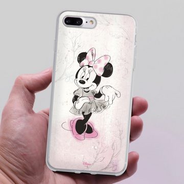DeinDesign Handyhülle Minnie Mouse Disney Vintage Minnie Watercolor, Apple iPhone 7 Plus Silikon Hülle Bumper Case Handy Schutzhülle