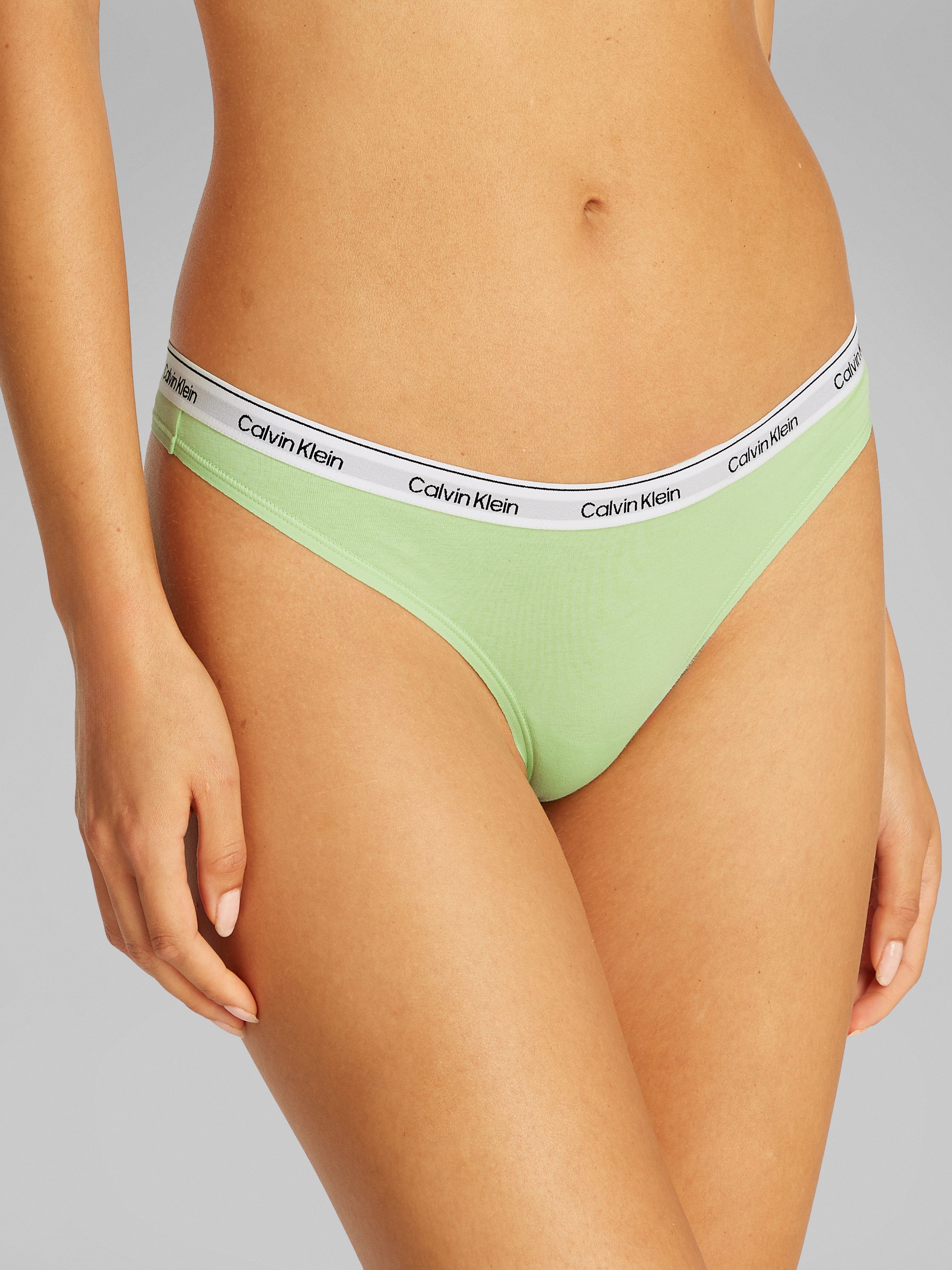 Calvin Klein Underwear Tanga 3 PACK THONG (LOW-RISE) (3-St) String low waist mit Logobund
