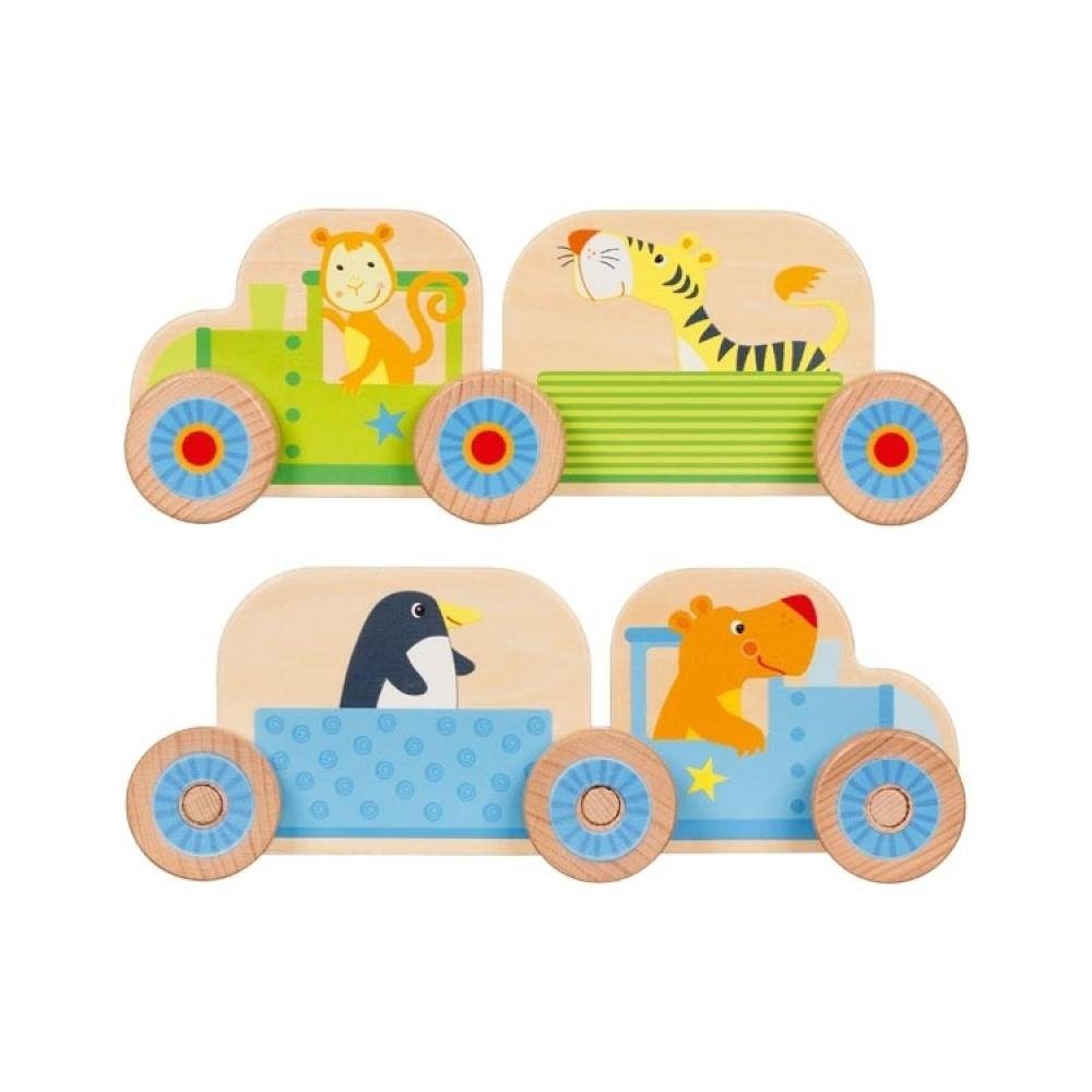 goki Игрушки-Zug Mein kleiner Zug, Zug-Bauset, 16 Teile, aus Holz, 12,5 x 5 x 9 cm