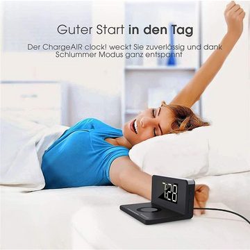 Terratec ChargeAIR clock! Ladestation (Wecker mit kabelloser Ladestation, induktives Ladepad)