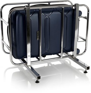 Heys Hartschalen-Trolley Milos navy blau, 53 cm, 4 Rollen, Hartschalen-Koffer Handgepäck-Koffer TSA Schloss Volumenerweiterung