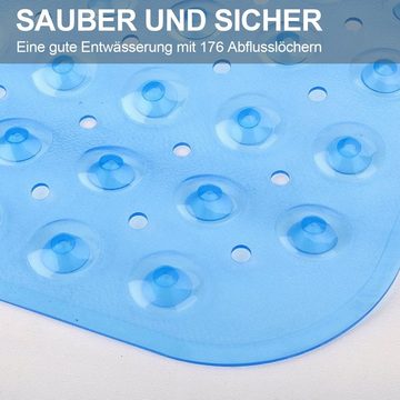 IKIDO Wanneneinlage Badematten Badematten Duschmatten, B: 40 cm, L: 100 cm, Set, komfortabel Duschmatte mit Saugnoppen, flexibel, hygienisch,antirutsch, Anti-Schimmel und Anti-Bakterien, leicht zu reinigen, BPA-frei