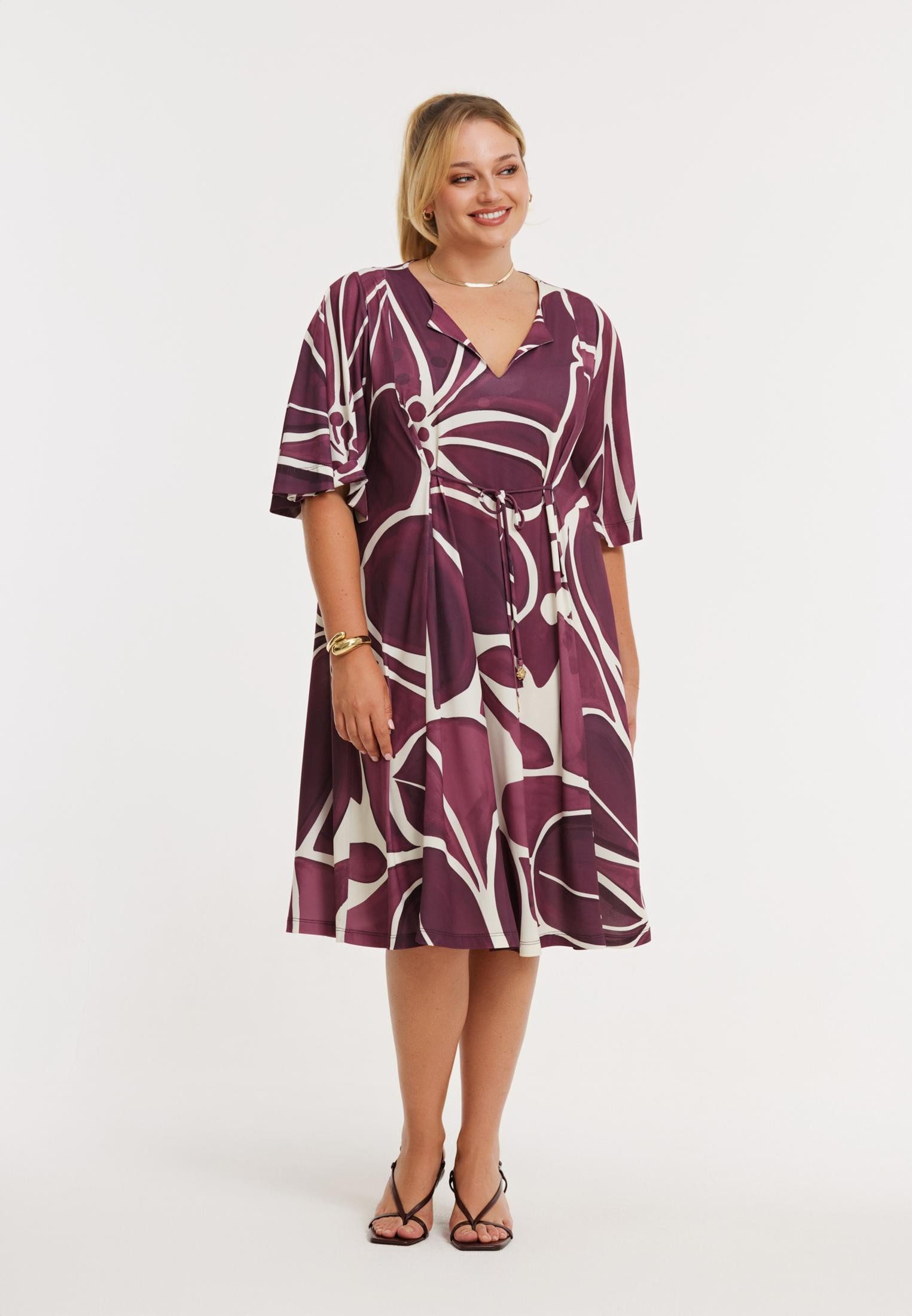 YOEK A-Linien-Kleid Damen Kleid mit Druck Bio-Baumwolle