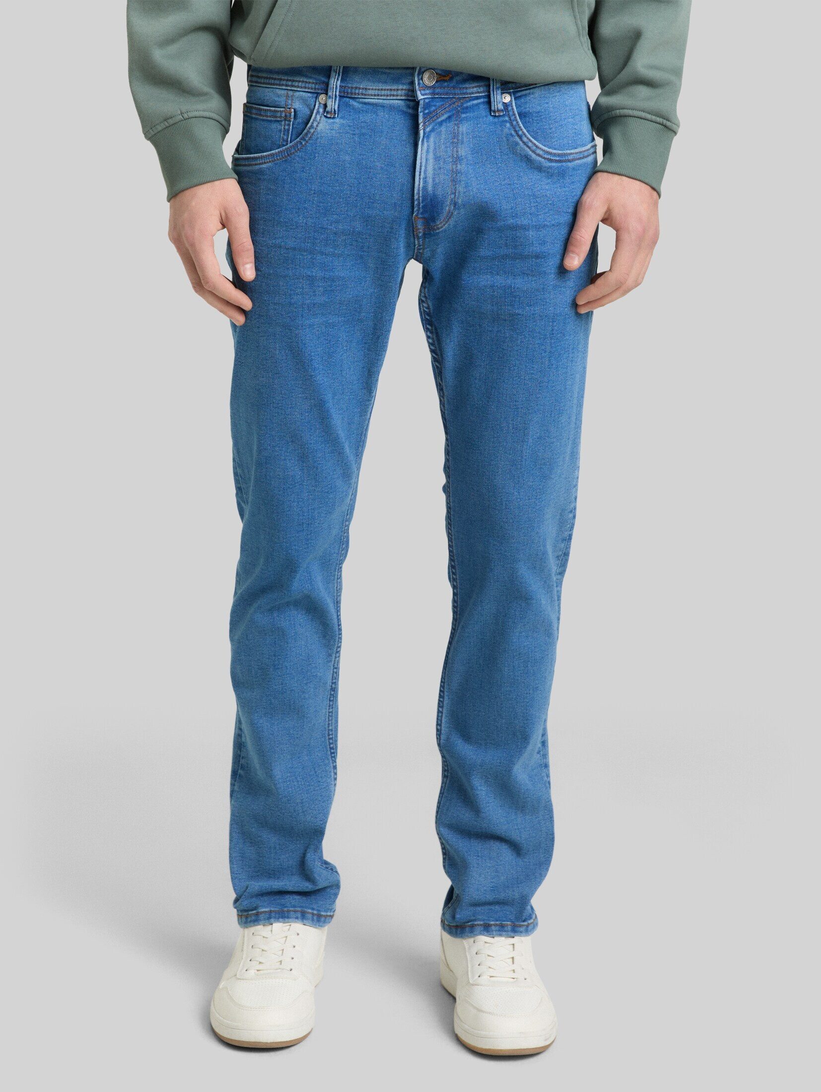 TOM TAILOR Denim Straight-Jeans Jeanshosen TTAEDAN STRAIGHT Jeans mit Stretch