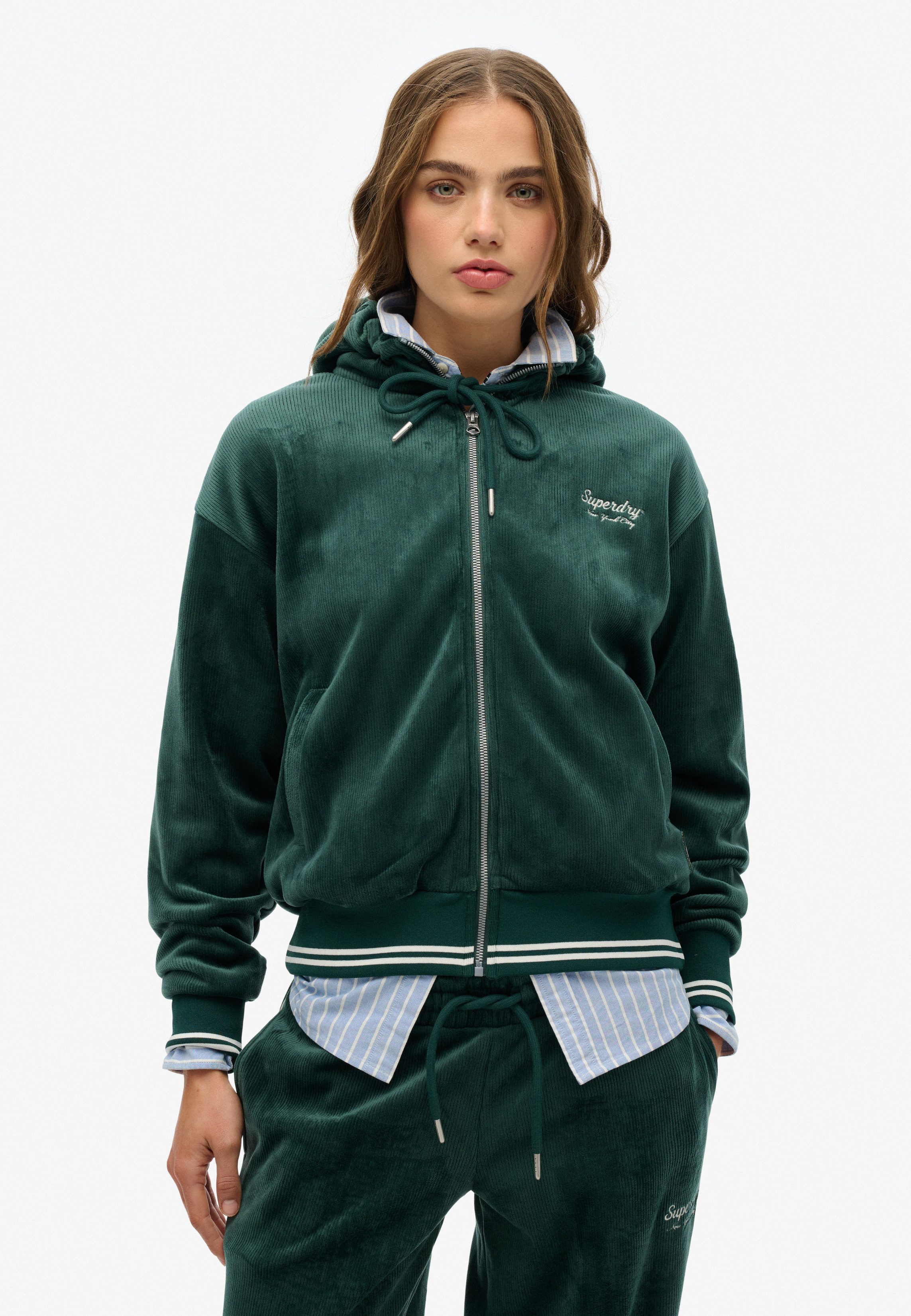 Superdry Kapuzensweatjacke COUNTRY CLUB VELOUR ZIP günstig online kaufen
