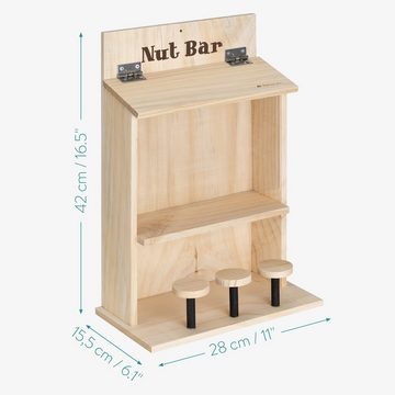 Navaris Futterautomat Eichhörnchen Futterhaus wetterfest - Futterkasten 42x28x15,5cm