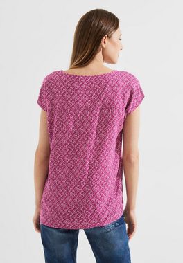Cecil Shirtbluse Cecil Bluse mit Knotendetail in Cool Pink (1-tlg) Knotendetail