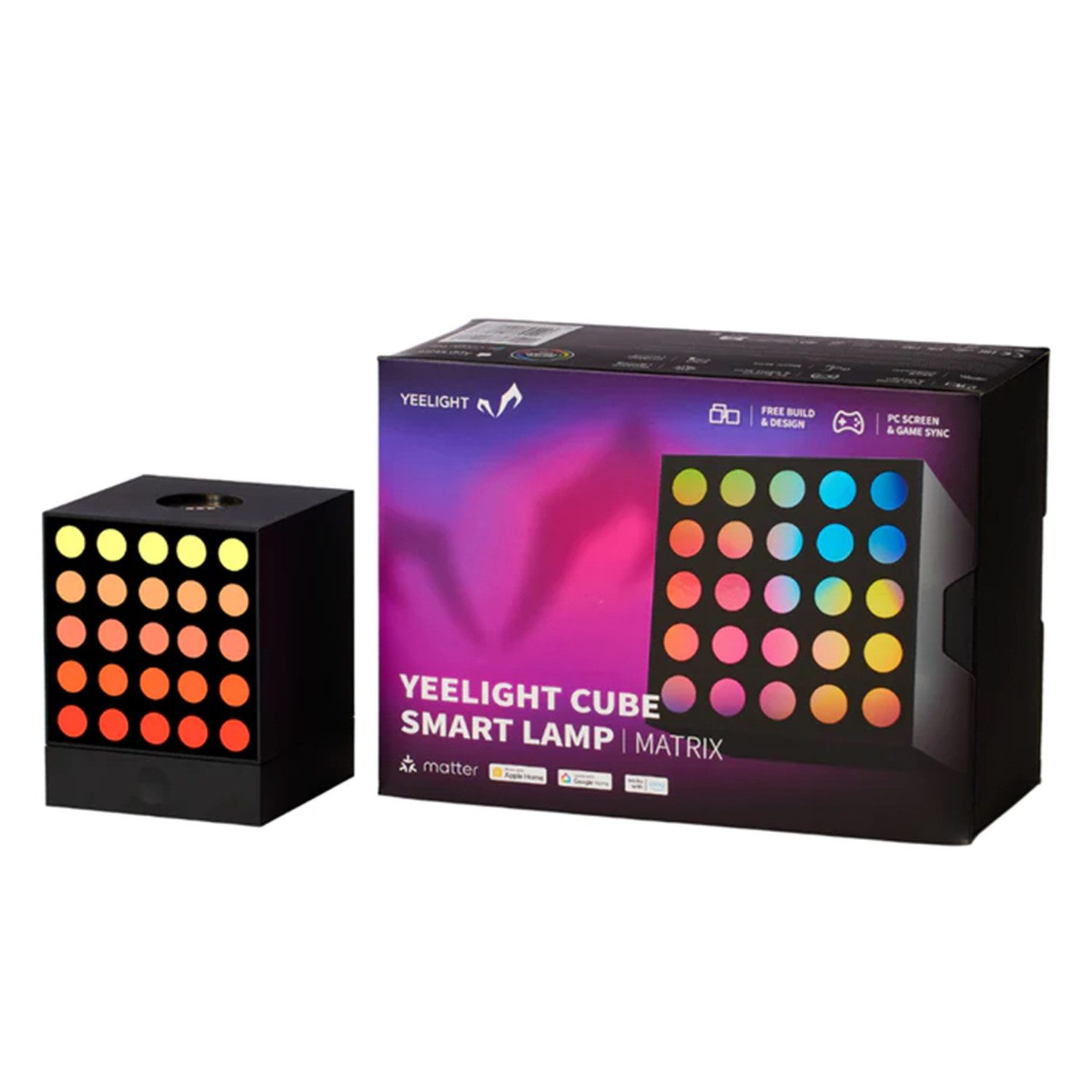 yeelight Light Gaming Cube Matrix and Rooted Base Wi-Fi, LED fest integriert, RGB, Pixel-LED Matrix