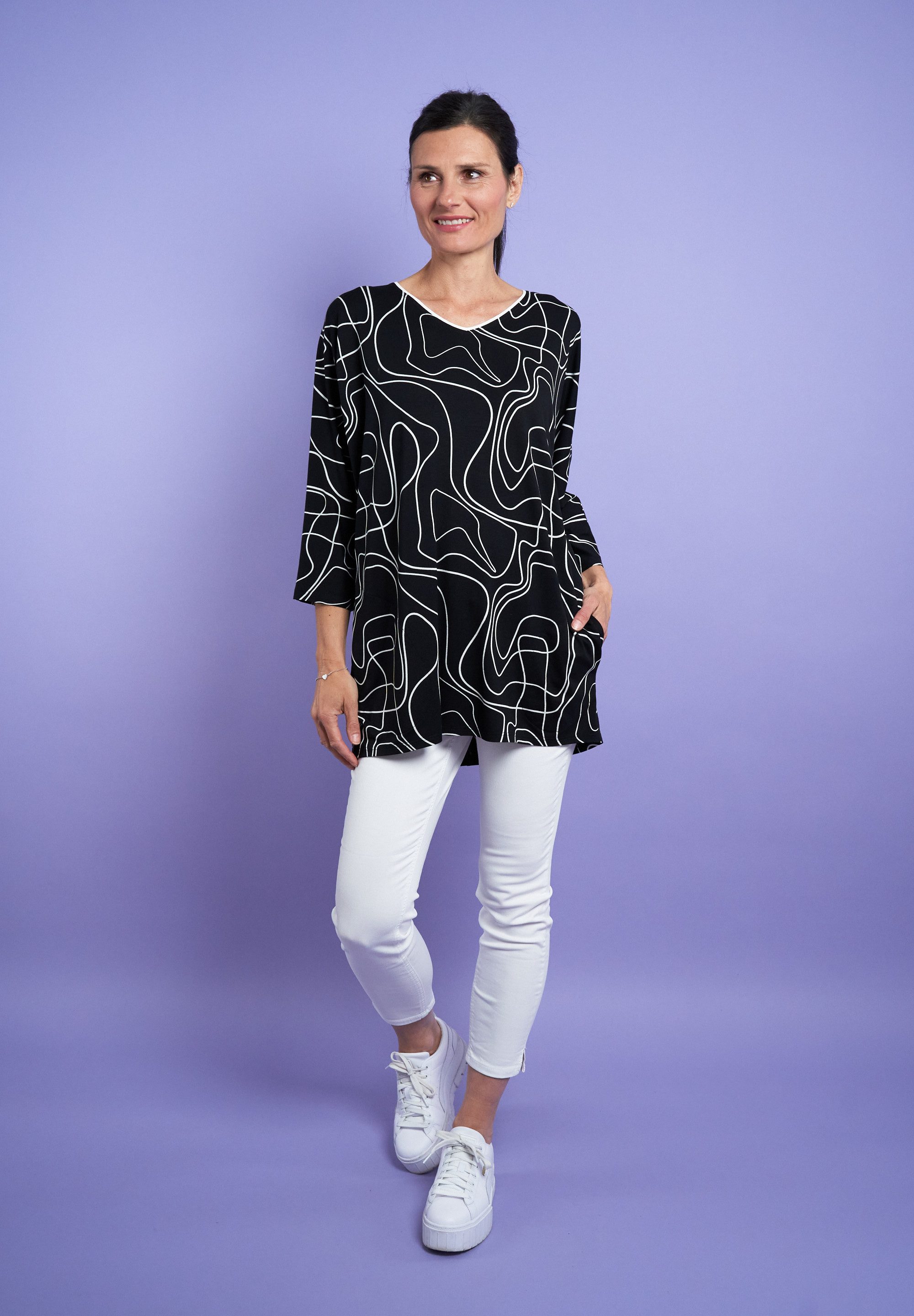 Seidel Moden Longshirt mit grafischem Print günstig online kaufen