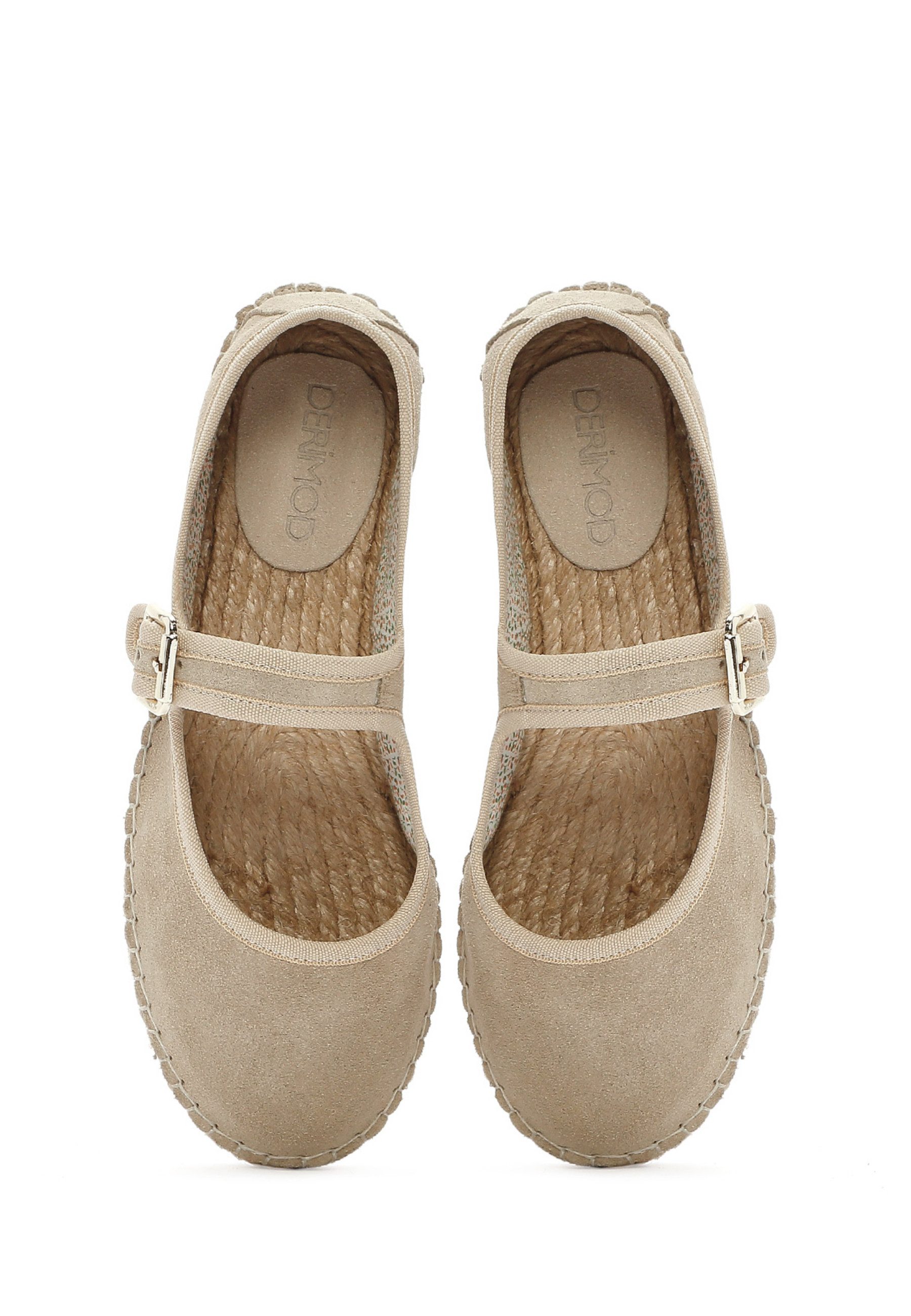 Derimod Espadrilles aus Wildlederimitat Lederfutter, Absatz 2 cm