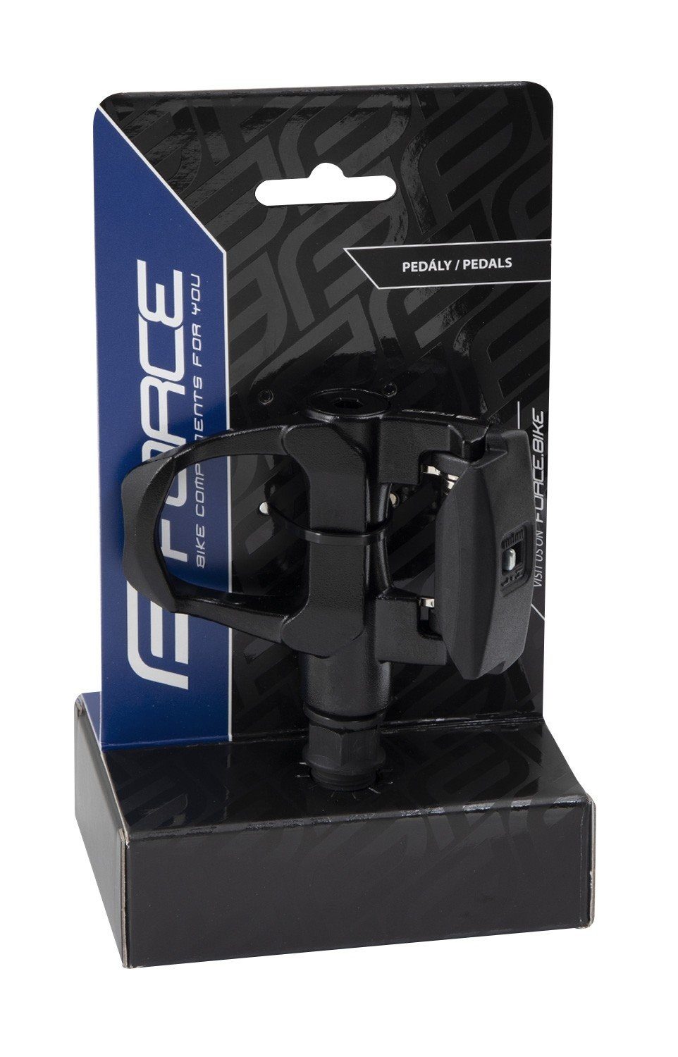 FORCE Fahrradpedale FORCE Rennradpedale mit Schuhplatten, schwarz