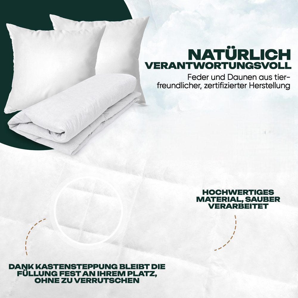 Waidmeister Federbettdecke Bettenset Feder&Daunen 4-teilig Luxus günstig online kaufen