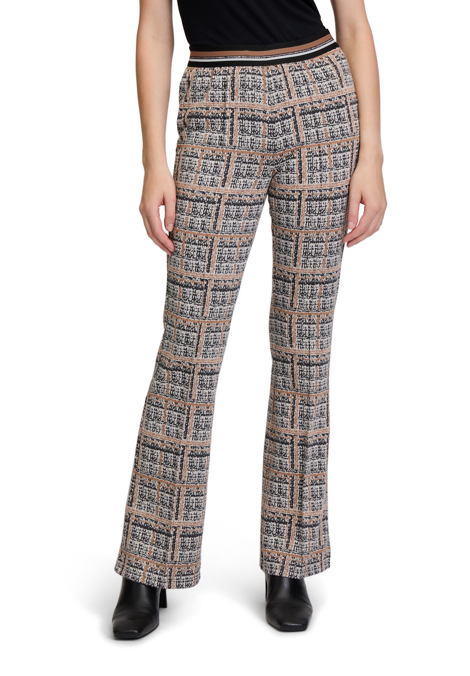 Bundfaltenhose Betty Barclay Karo-Hose Slim Fit