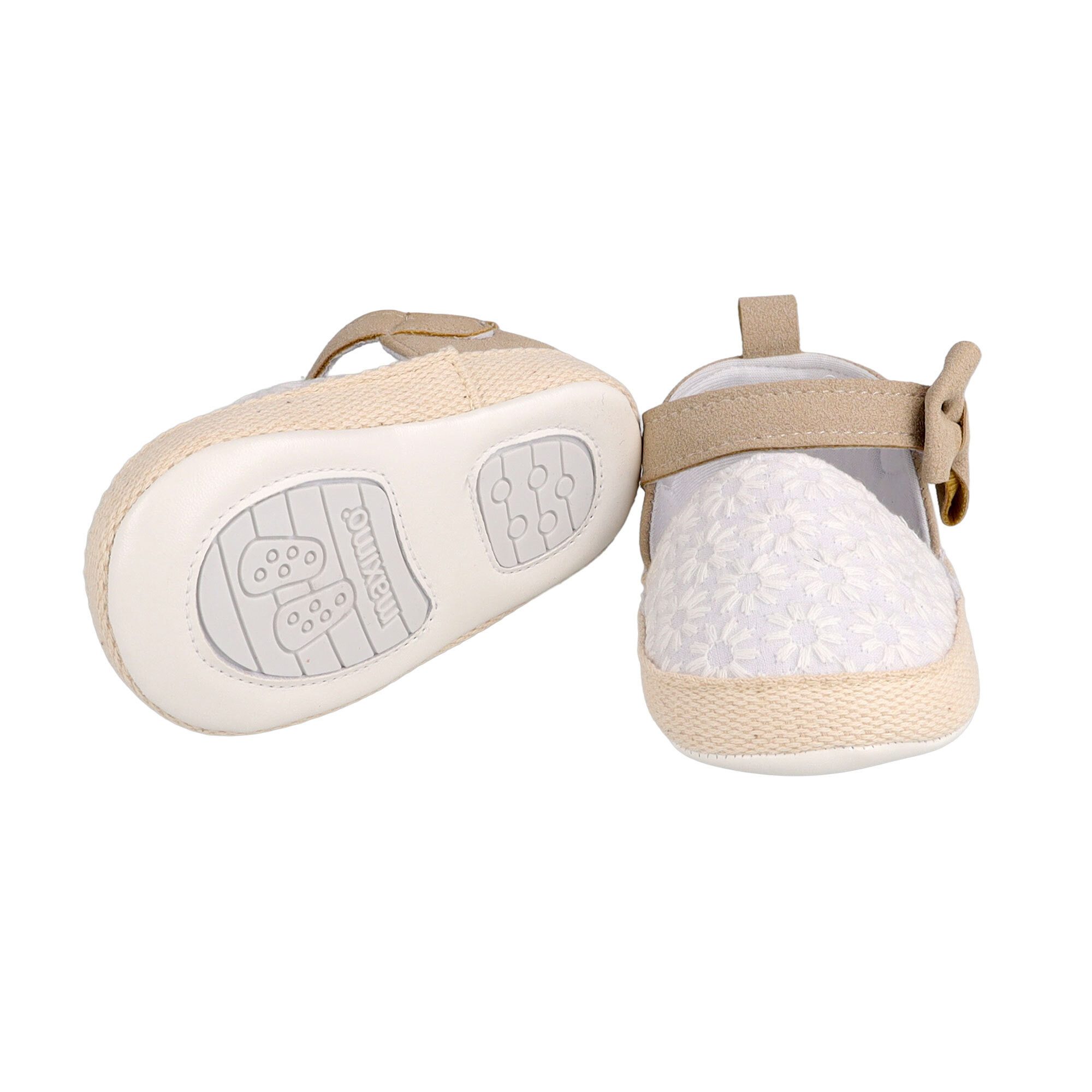 MAXIMO Ballerina, Gänseblümchen Anti-Rutsch-Sohle TPR,l Futter Krabbelschuh