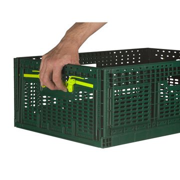 Logiplast Klappbox 10 stabile Einkaufskörbe / Klappkisten / Faltboxen, 46 l, Faltbar