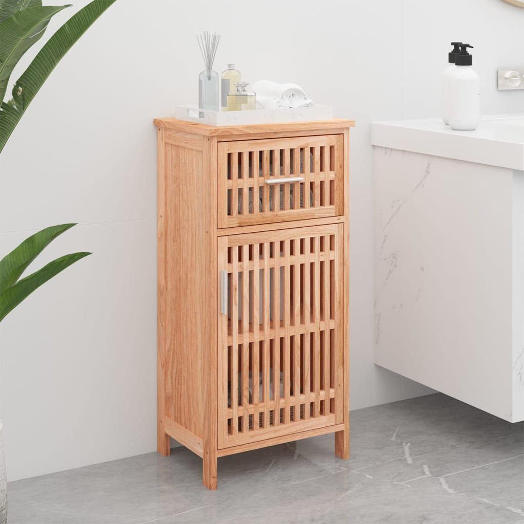 vidaXL Midischrank Badschrank 42x29x82 cm Massivholz Nussbaum (1-St)