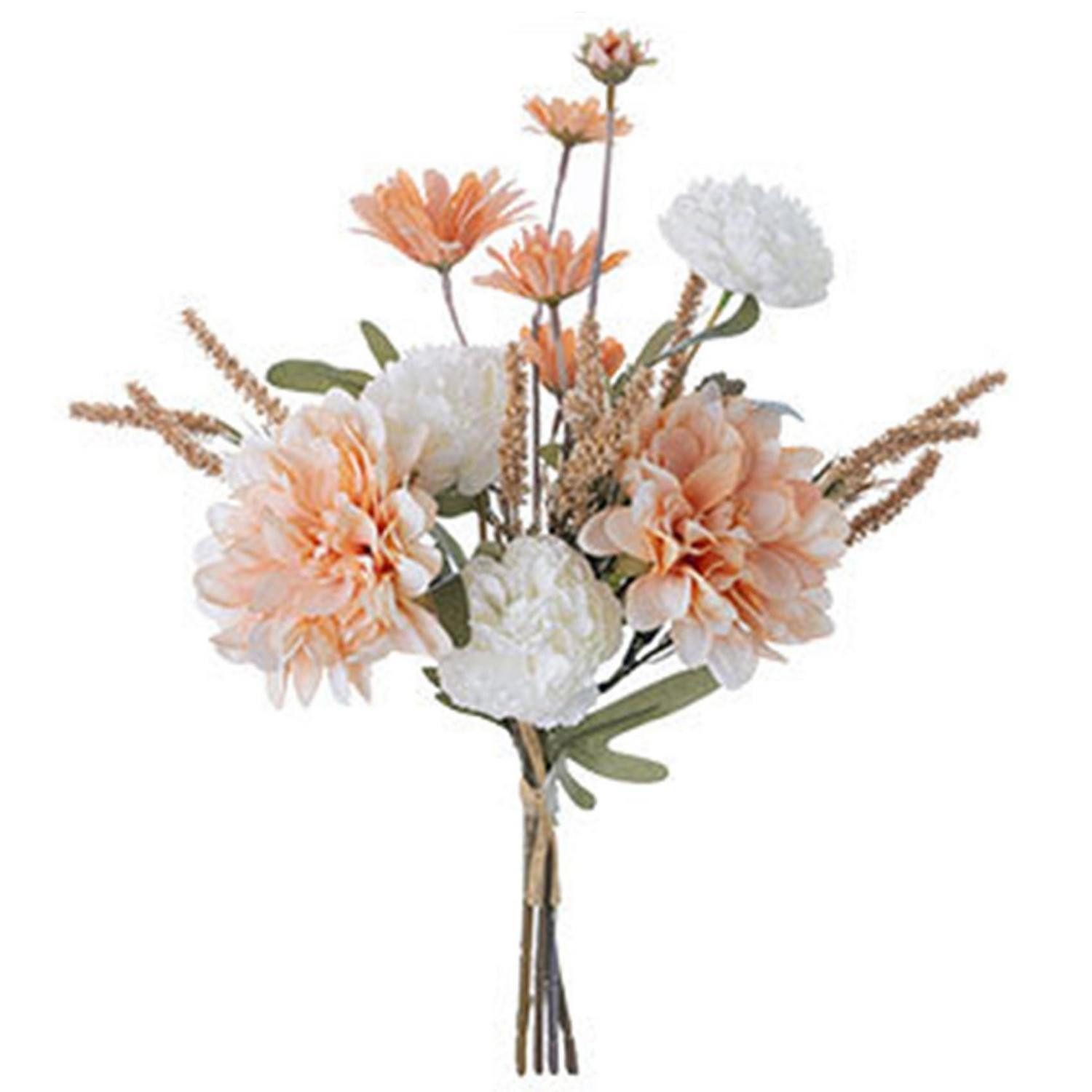 Kunstblumenstrauß Künstliche Blumen Dahlie Herbstdeko Hochzeit, LuxusKollektion, Höhe 36 cm