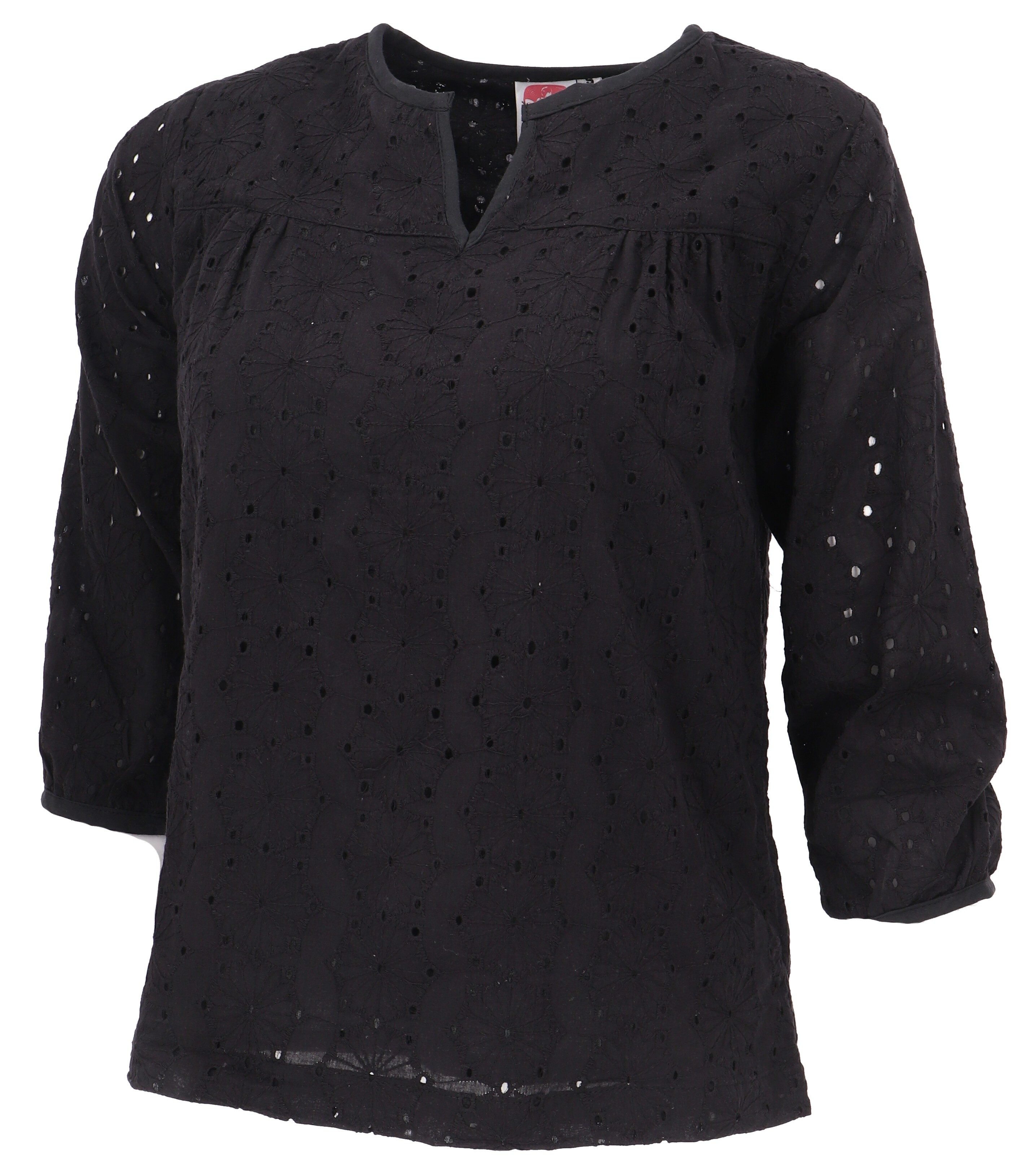 Guru-Shop Longbluse Leichte Baumwollbluse, bestickte Boho.. alternative Bek günstig online kaufen