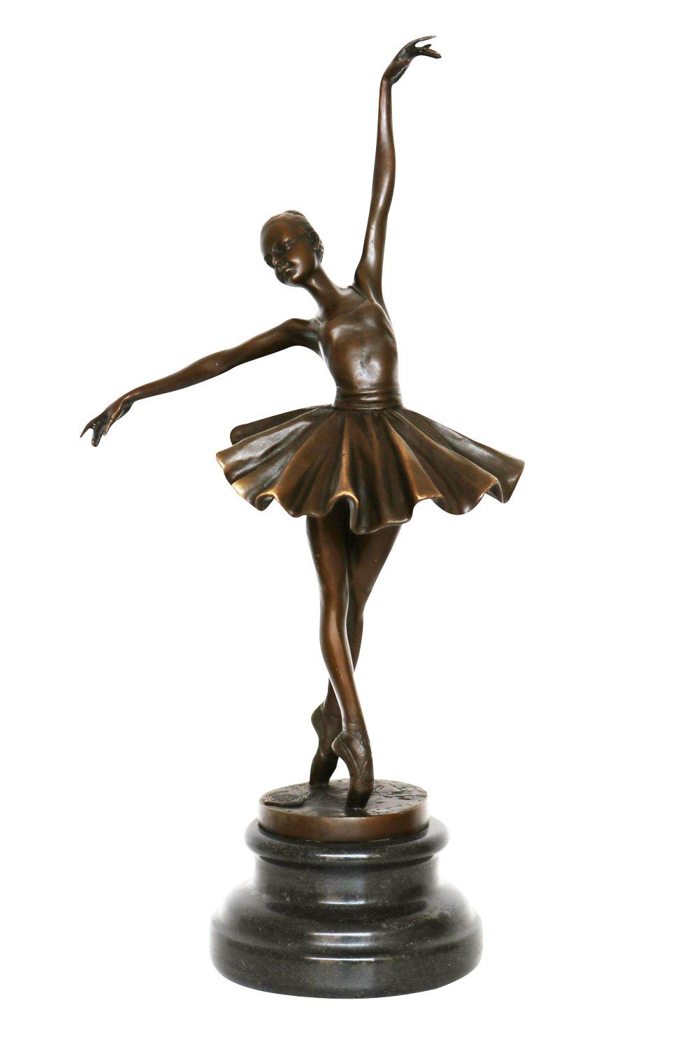 Aubaho Figur Skulptur Tänzerin Ballerina Repl Degas Bronze Ballett nach Bronzeskulptur