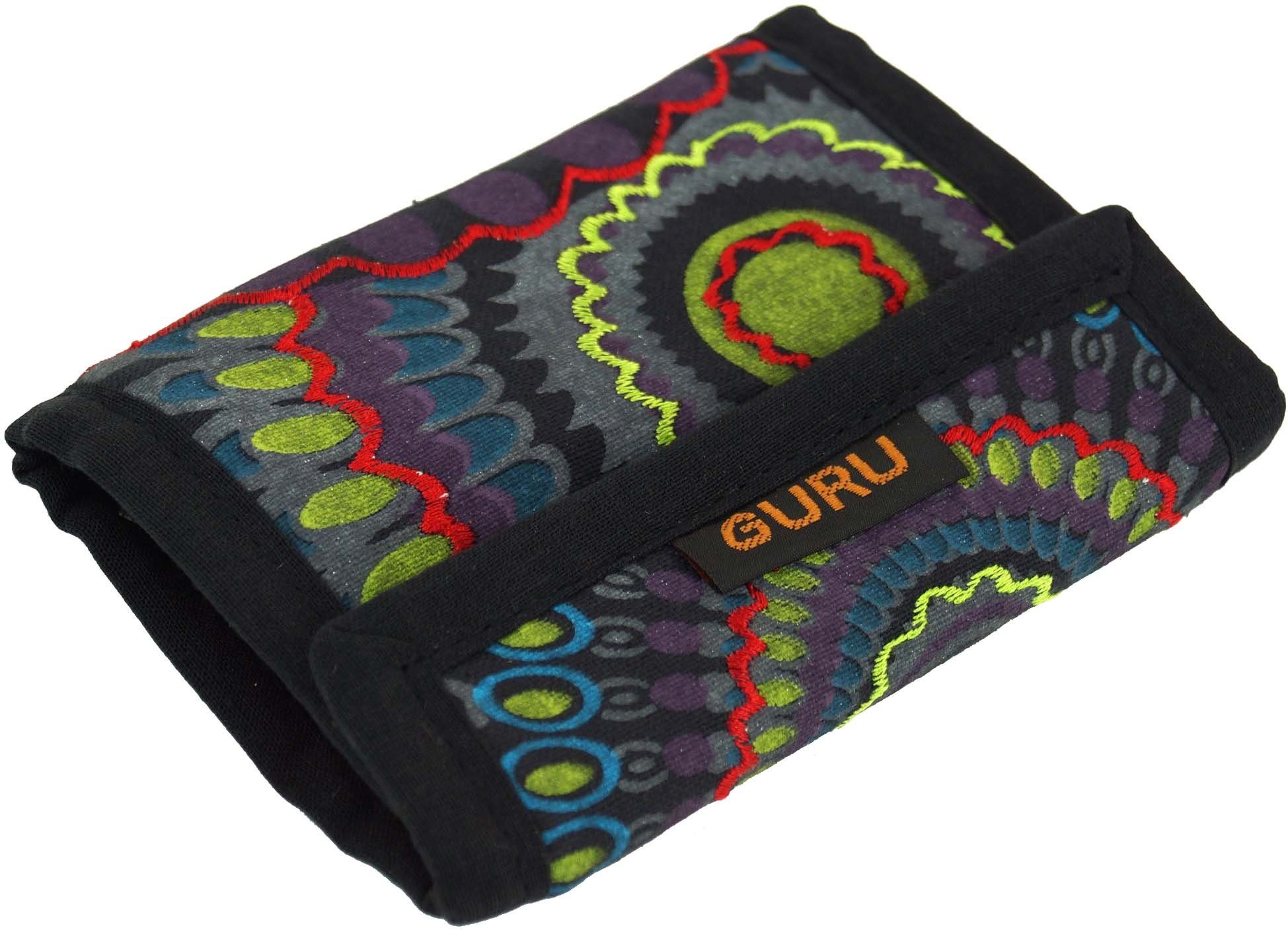 Guru-Shop Geldbörse Besticktes Portemonnaie Retro, Ethno, Boho..