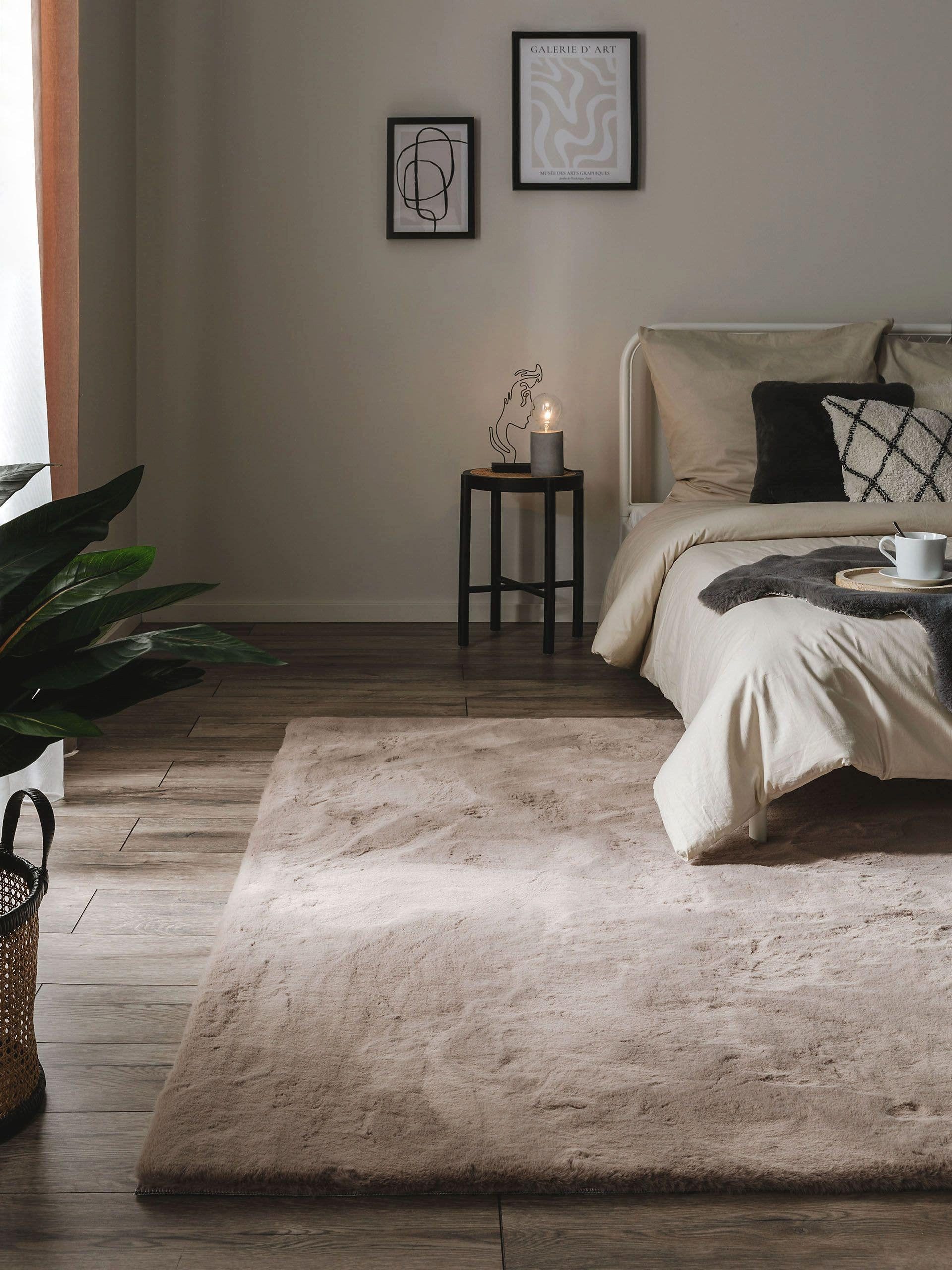 benuta Fellteppich Dave, rechteckig, Höhe: 31 mm, Kunstfaser, Berber, Ethno-Style, Wohnzimmer