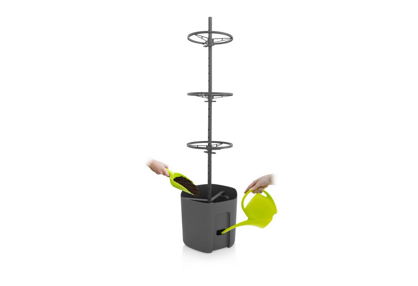 Thumbnail - BURI Blumenbank 3x Tomatenpflanztopf mit Rankhilfe Tomatentopf Blumentopf Pflanztopf
