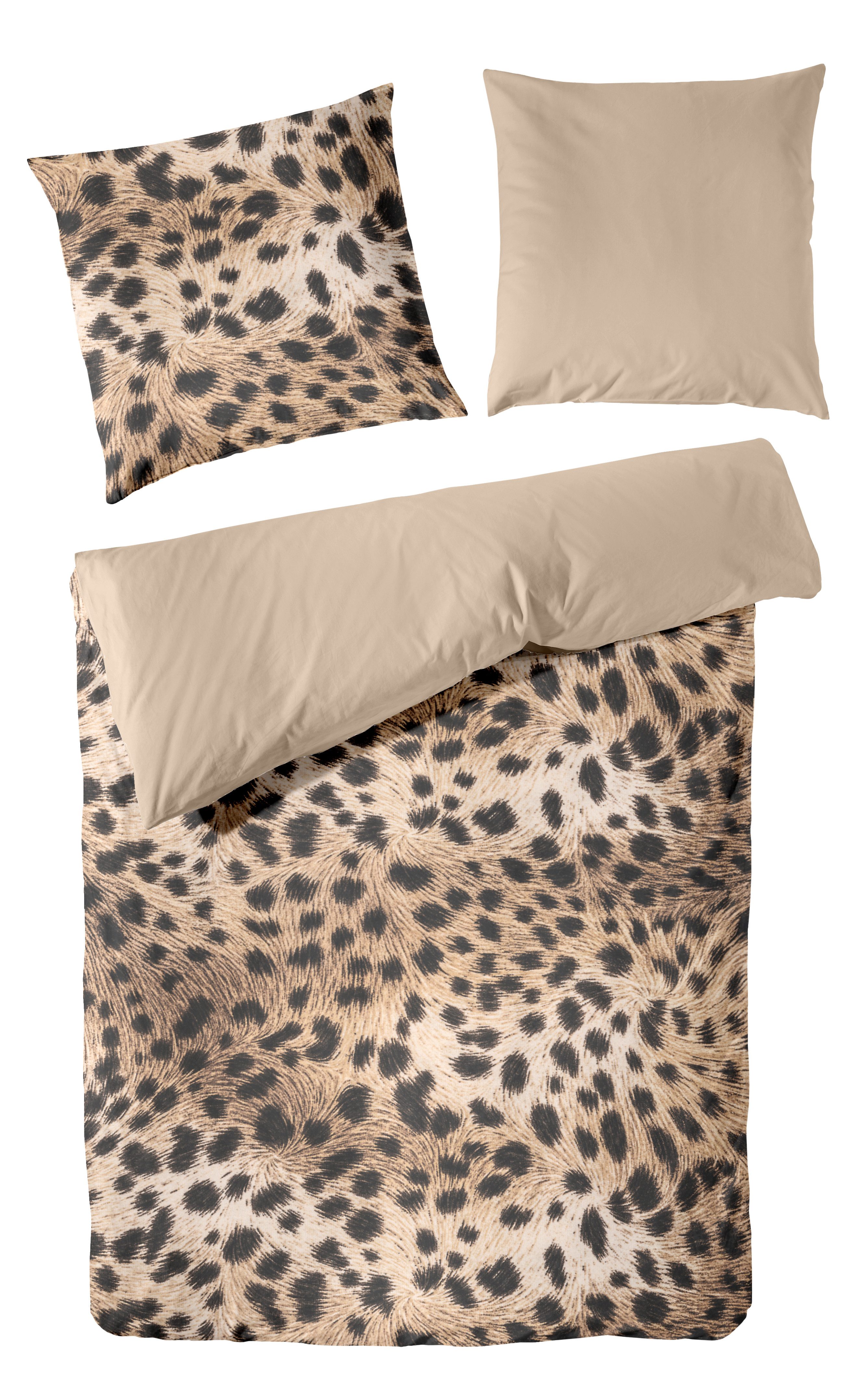 Primera Bettwäsche Satin-Bettwäsche Savannah, Satin, 2 teilig