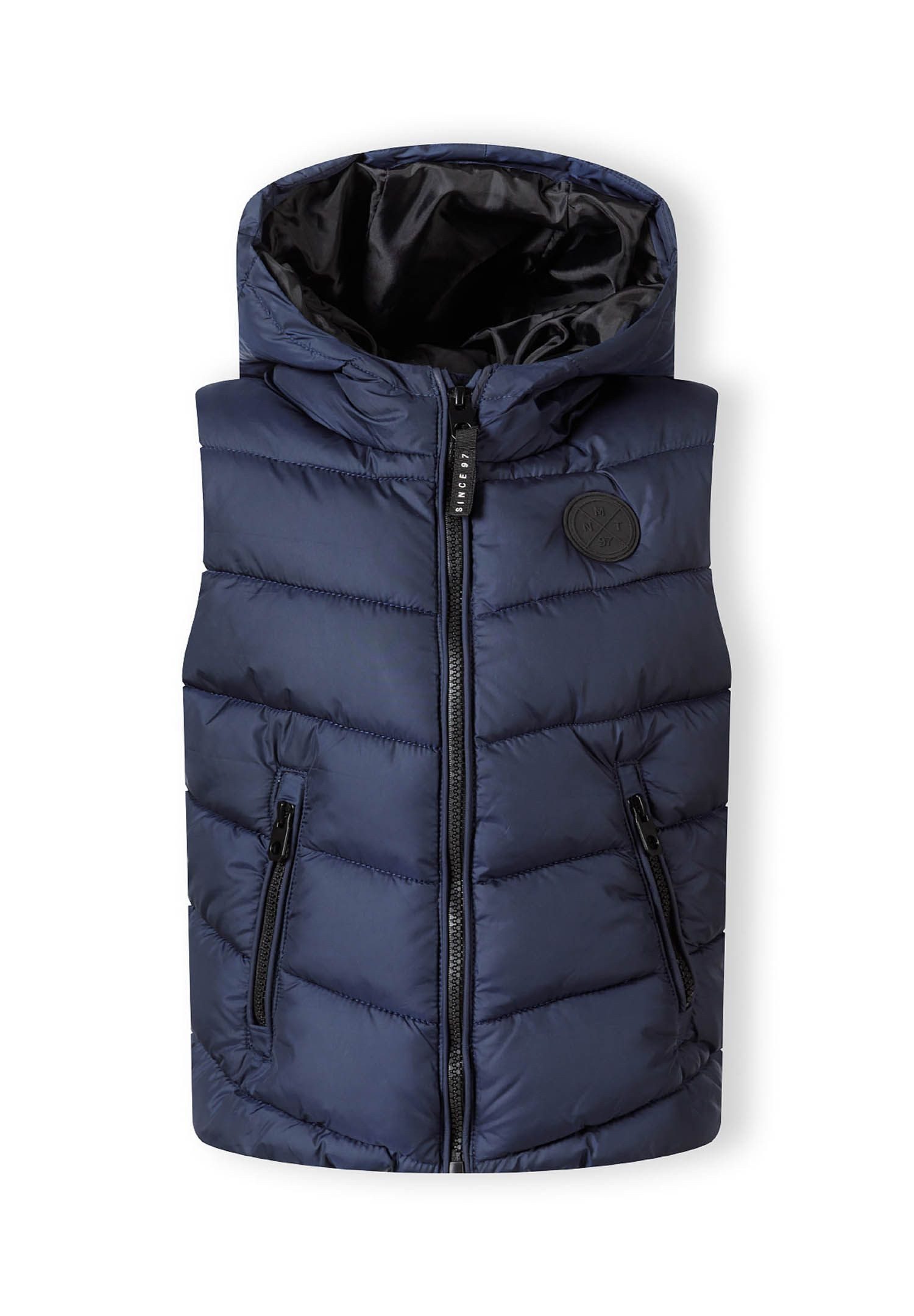 MINOTI Steppweste Ärmellose Jacke mit Badge und Kontrastdetails  (2y-14y) günstig online kaufen