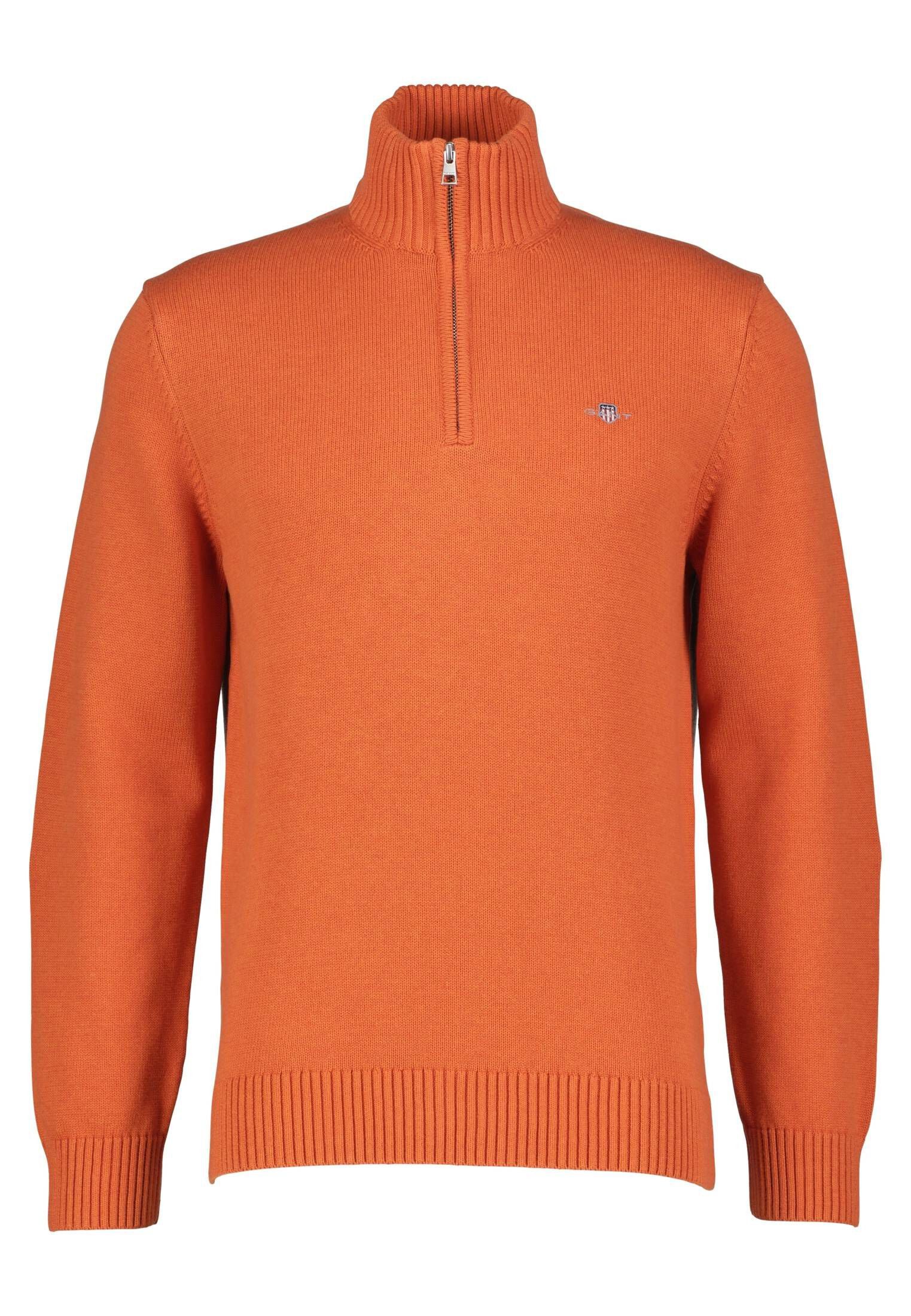 Gant Strickpullover Herren Troyer CASUAL COTTON günstig online kaufen