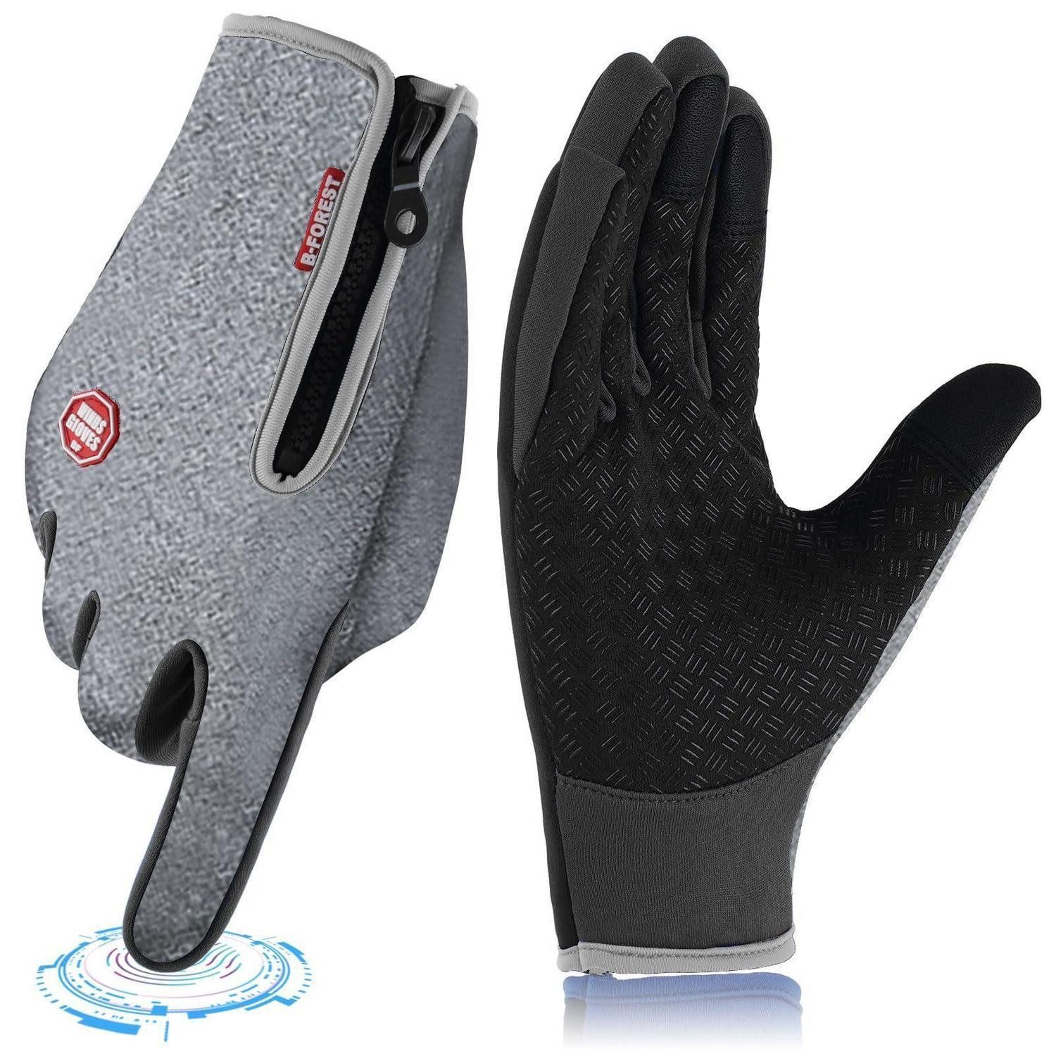 LuxusKollektion Thermohandschuhe Winterhandschuhe Thermo Touchscreen Grau (1-St)