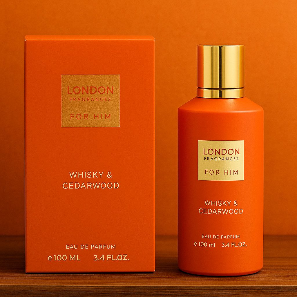 Fine Perfumery London Eau de Parfum London Fragrances For Him Whisky & Cedar Wood Made in England 100 ml