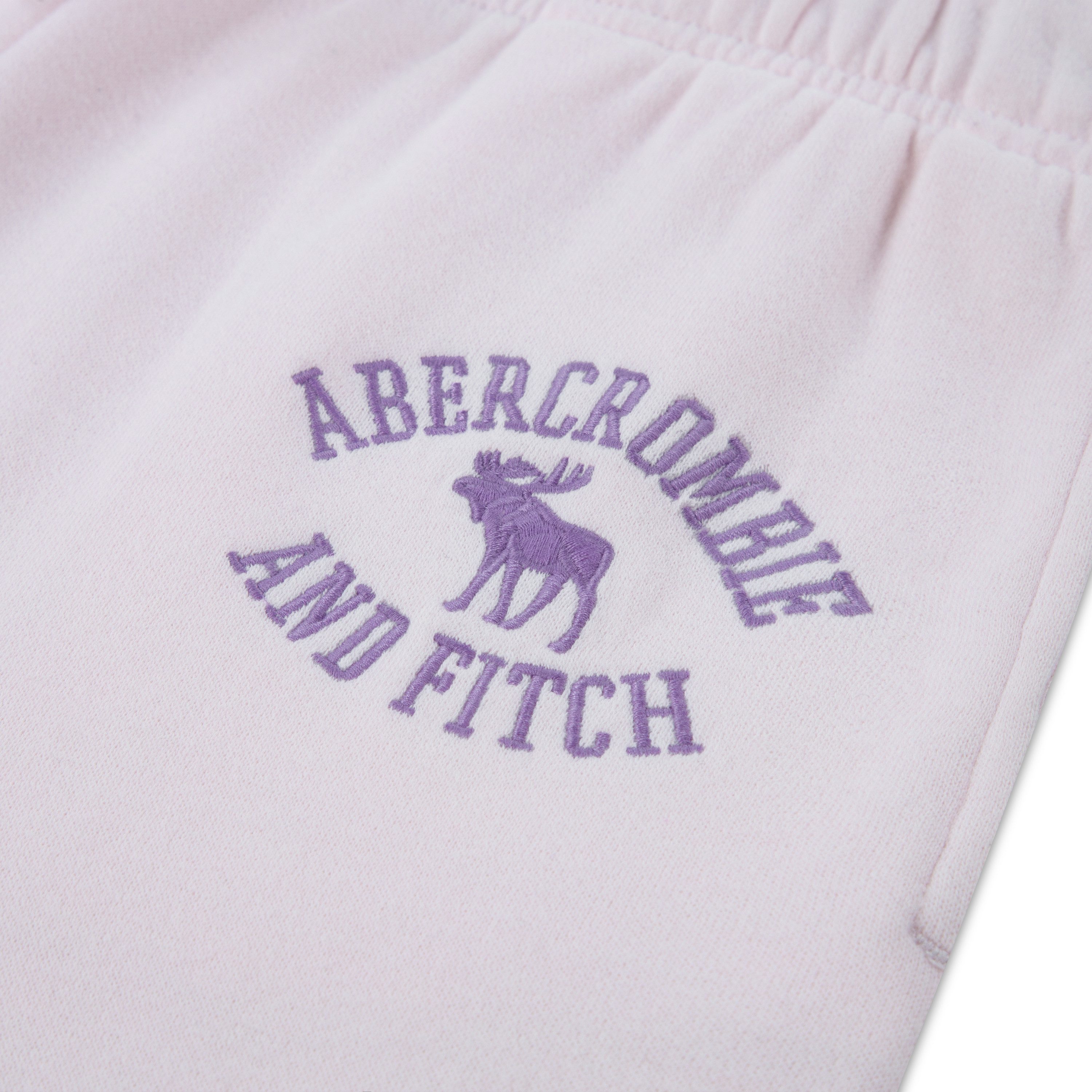 Abercrombie Kids Sweathose AFG LOGO LR BAGGY FLEECE PANTS mit Logostickerei, elastischer Bund, unifarben