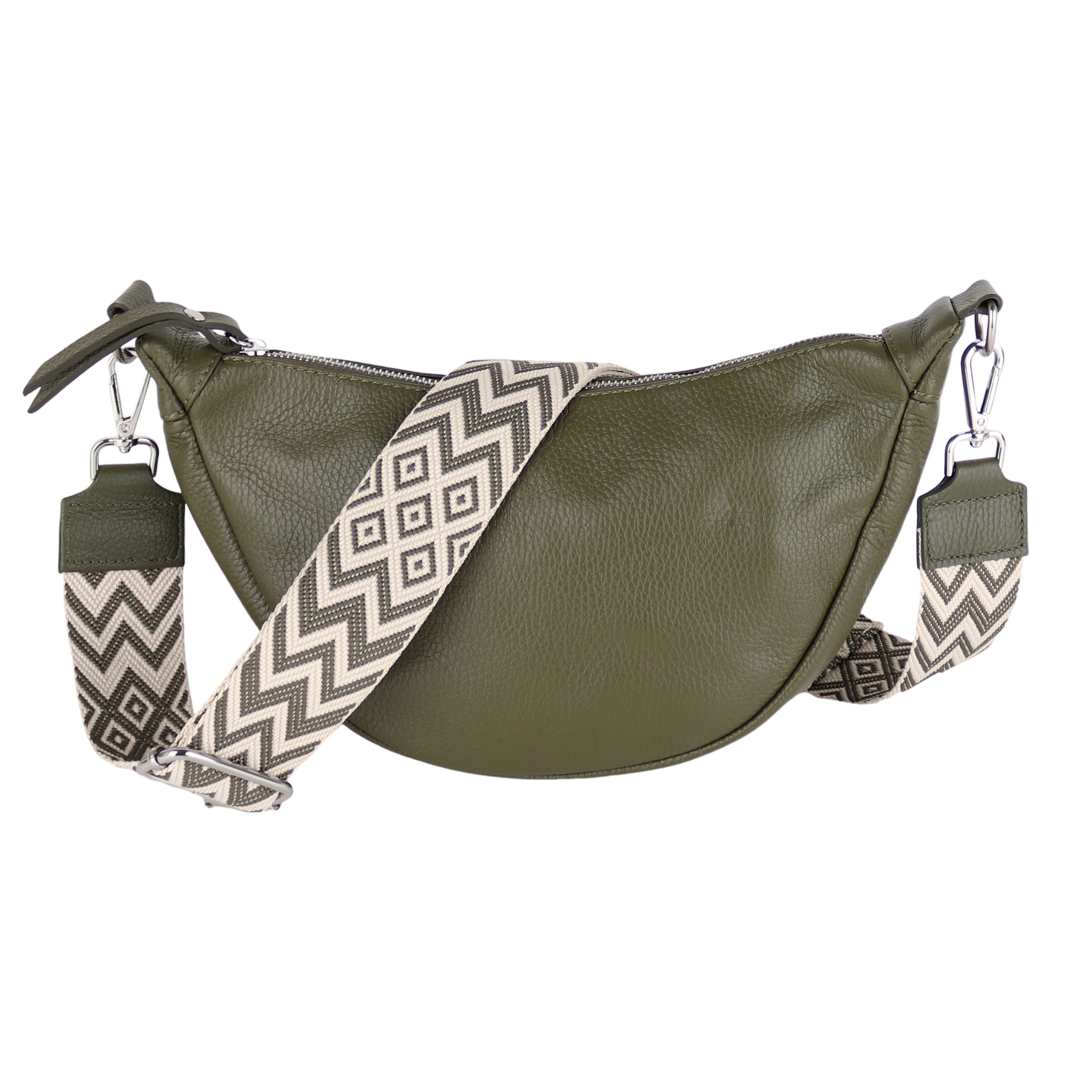 MIRROSI Schultertasche Damen Runde aus Echtleder, günstig online kaufen
