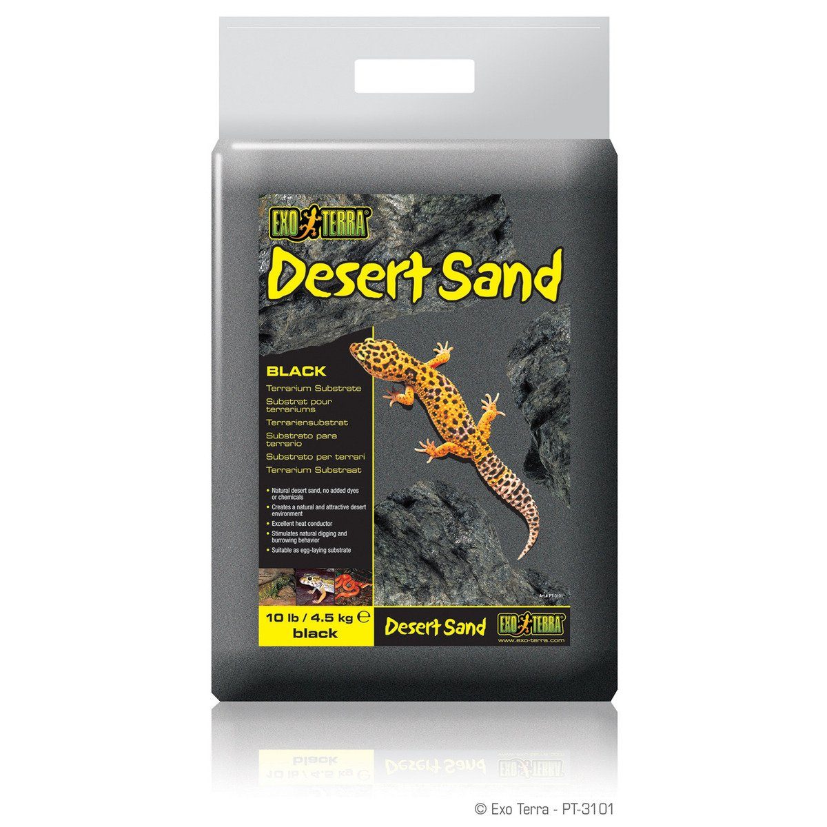 Exo Terra Terrariensand Desert Sand - natürlicher Wüstensand, schwarz, 4,5 kg