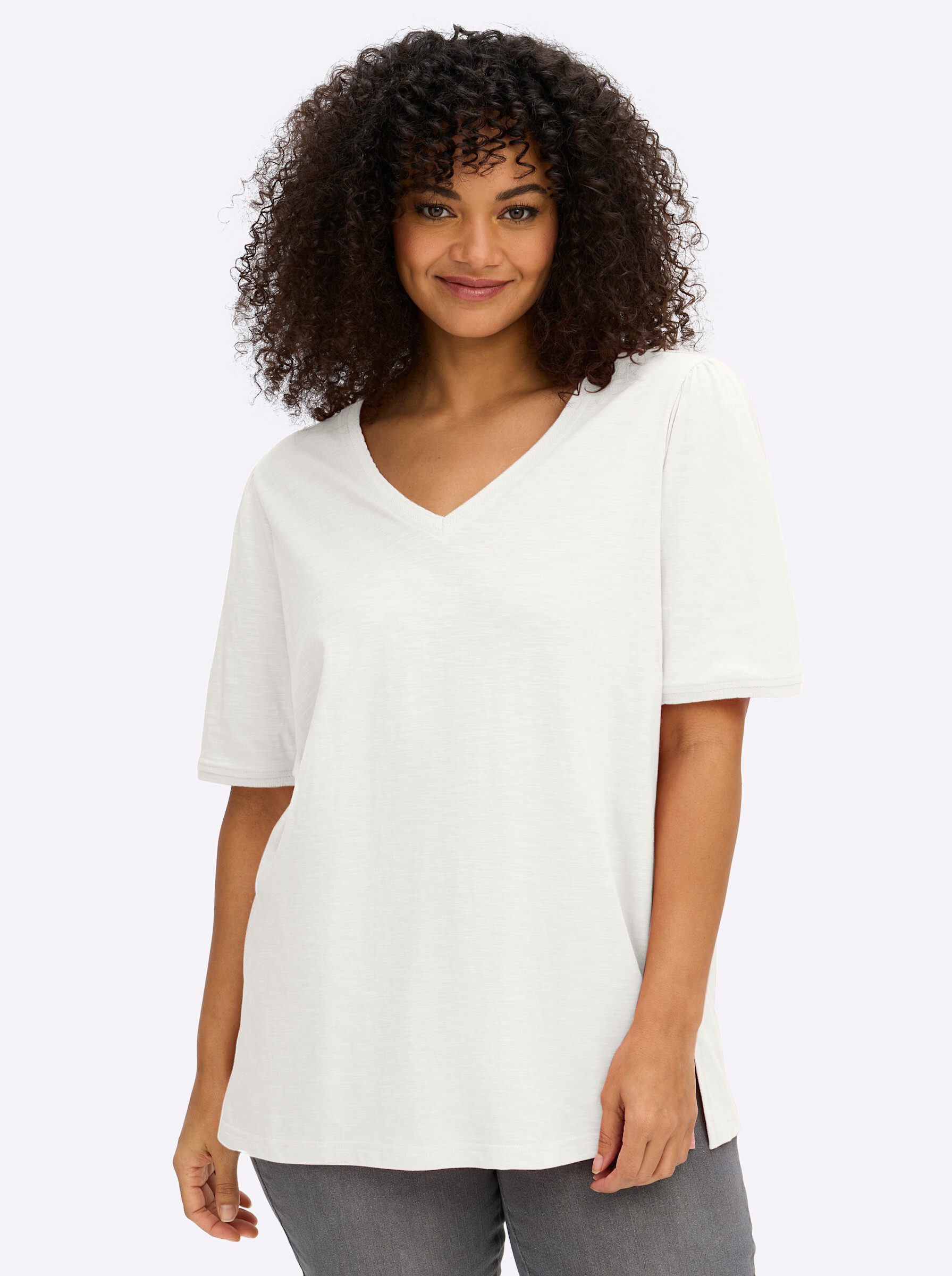 Sheego T-Shirt Halbarmshirt Kurzarm