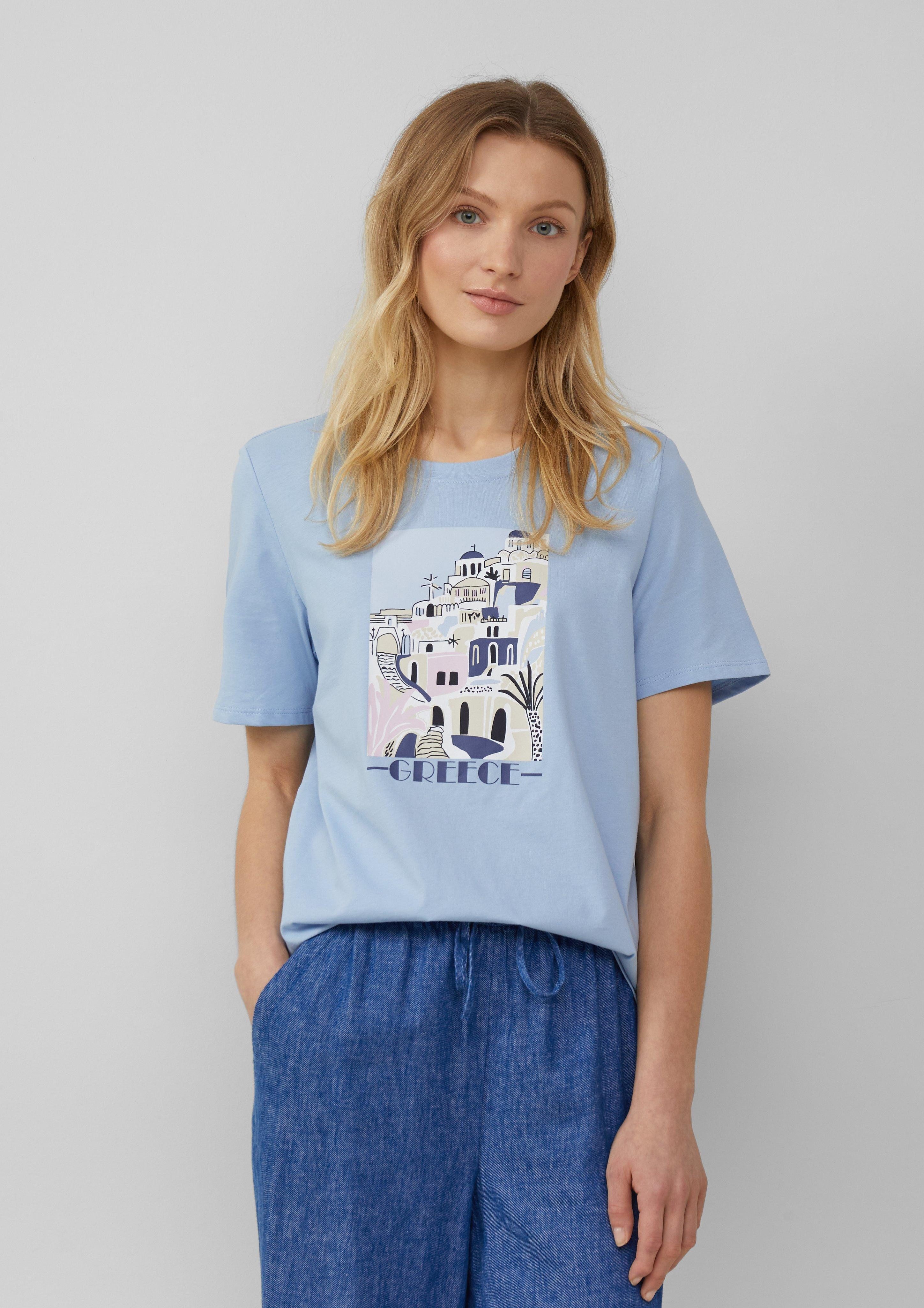 s.Oliver Kurzarmshirt T-Shirt mit Frontprint günstig online kaufen