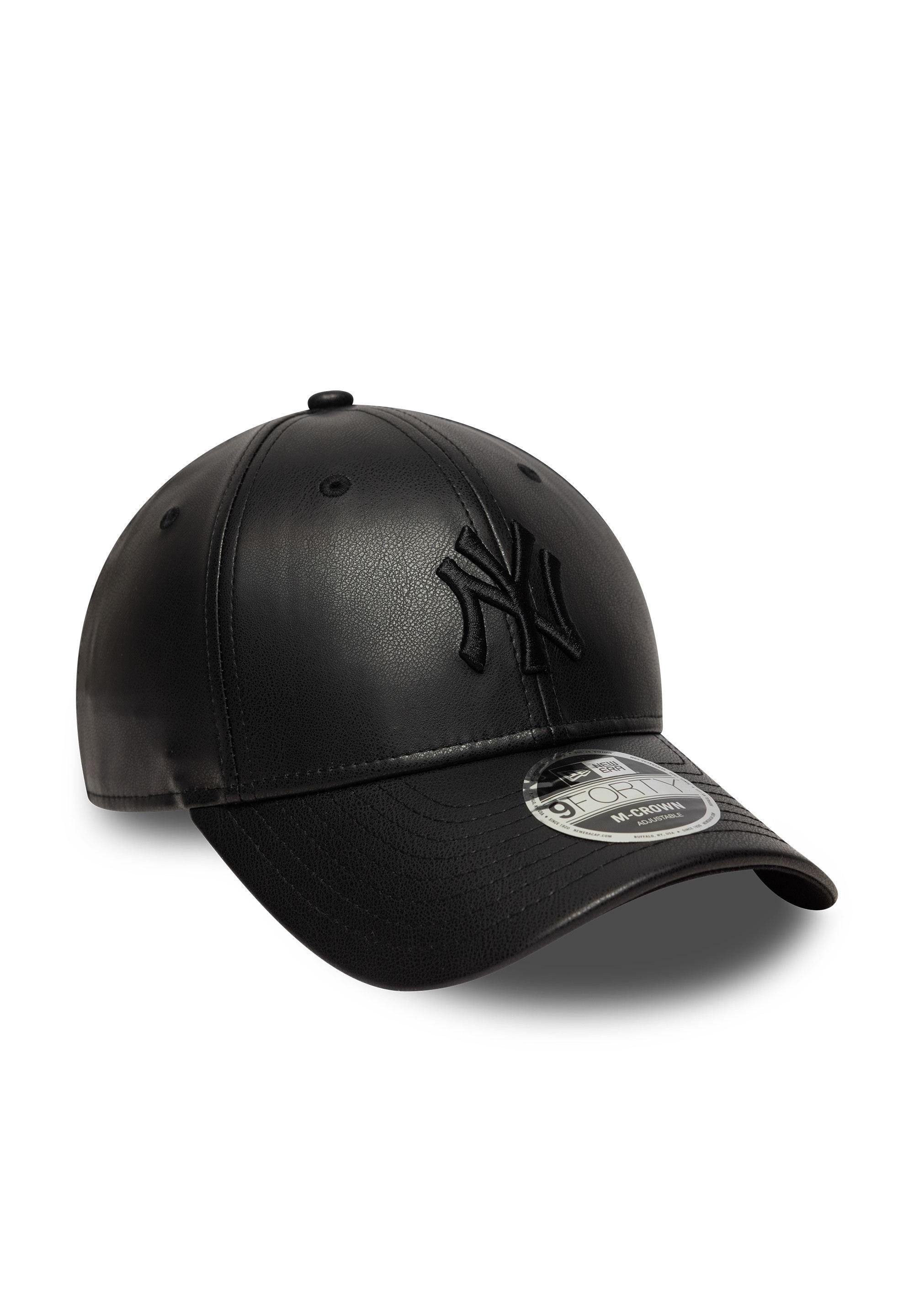 New Era Baseball Cap New York Yankees New Era PU 9Forty M-Crown Cap Kunstleder Schwarz (1-St)