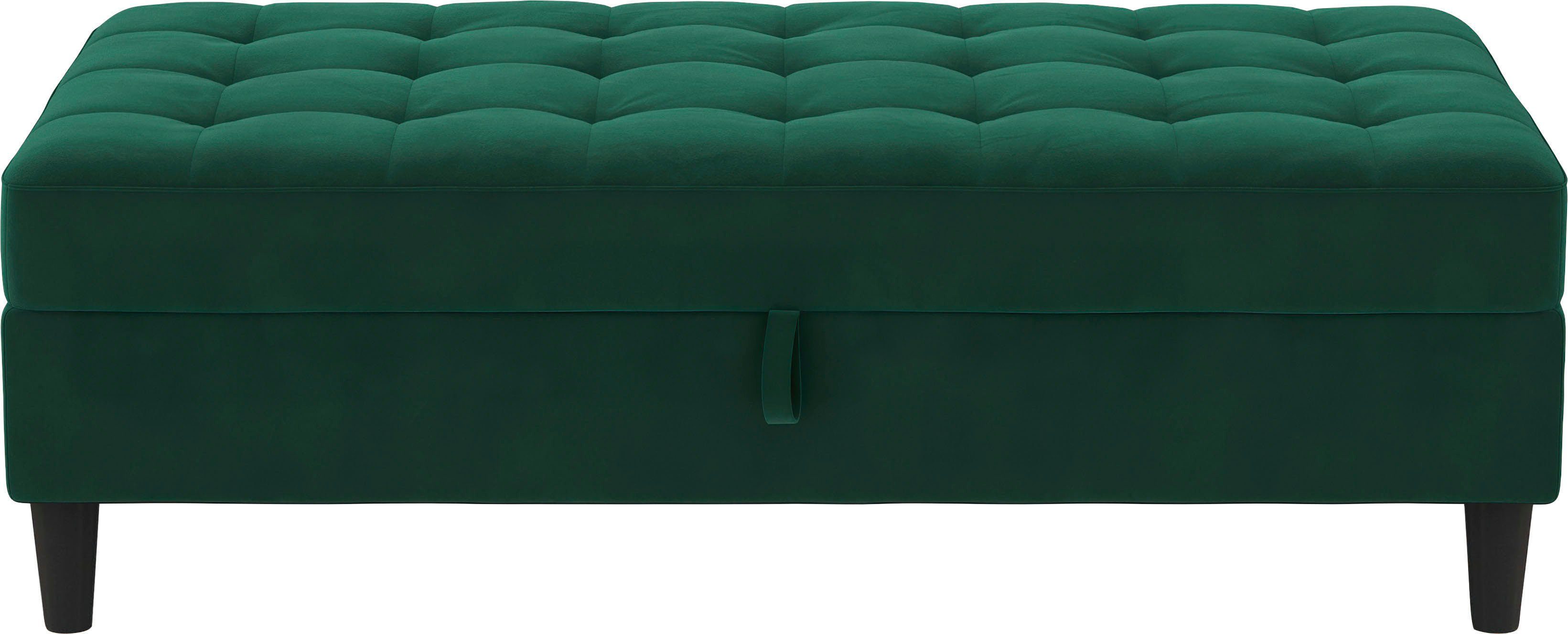 Dorel Home Stauraumhocker Presley, Polsterhocker mit Stauraum, frei im Raum stellbar, Sitzhöhe 43 cm