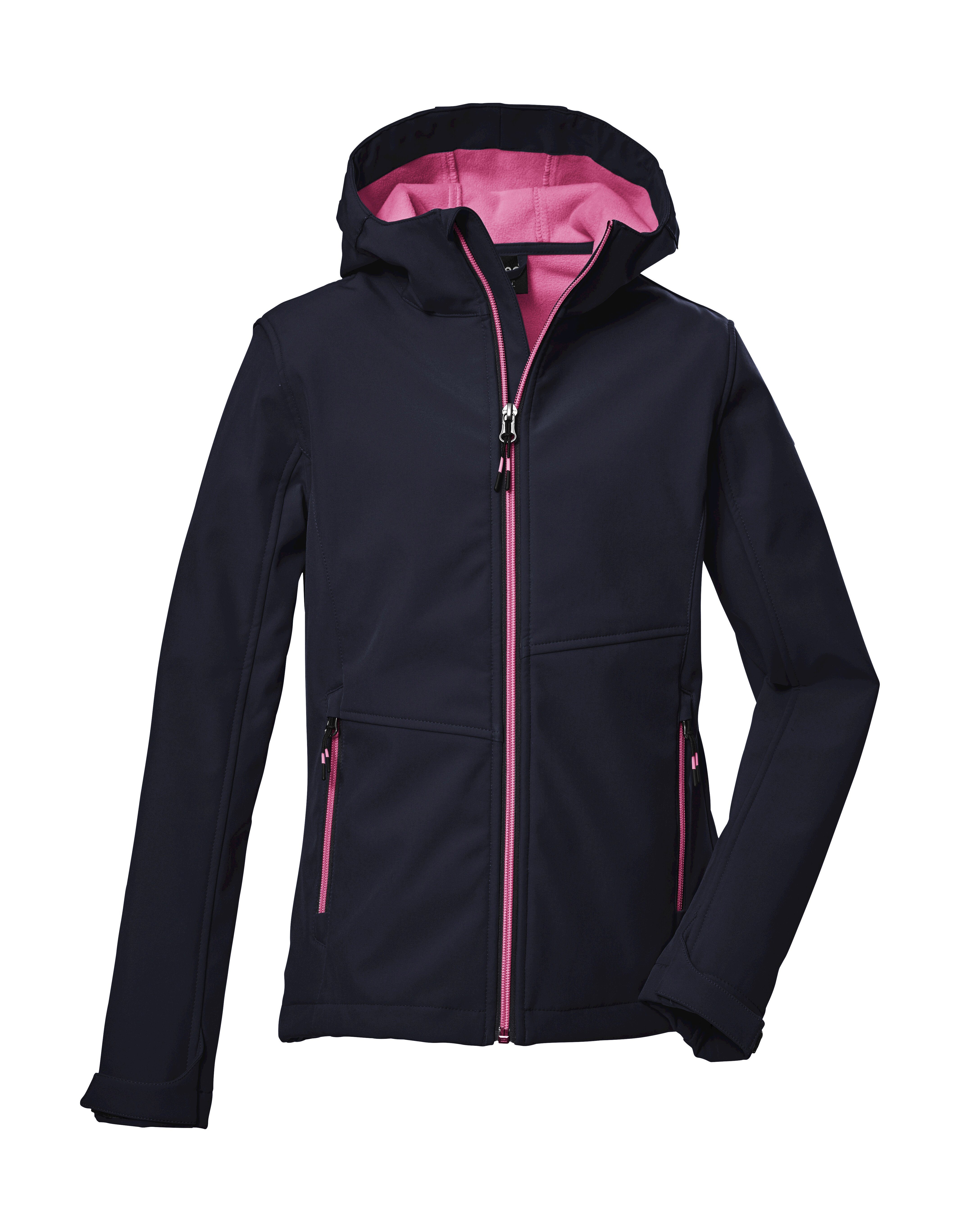 Killtec Softshelljacke KOW 168 GRLS SFTSHLL JCKT, Kinder Softshelljacke mit  verstellbarer Kapuze