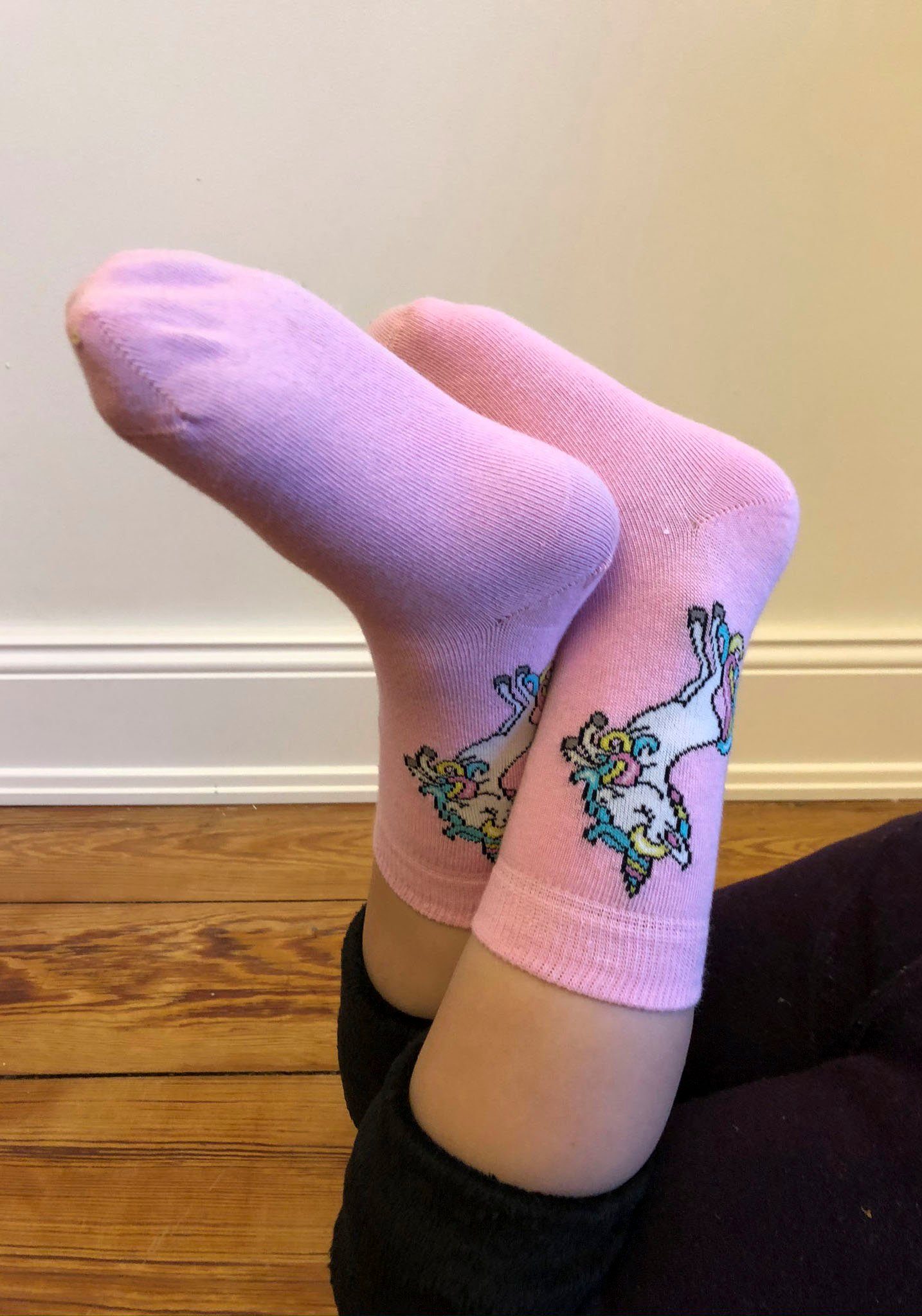 H.I.S Basicsocken (Packung, 4-Paar) mit Einhorn Motiven