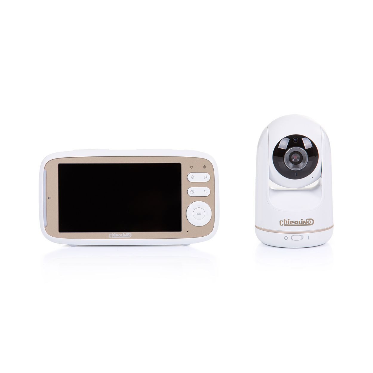Chipolino Babyphone Baby-Video-Phone Apollo 5 Zoll, Nachtsicht VOX Musik Temperatursensor