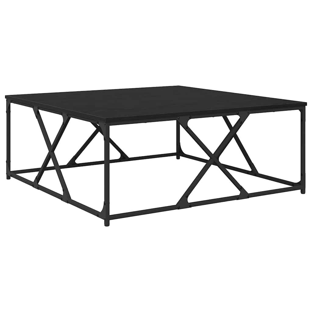 vidaXL Couchtisch Couchtisch Schwarz Eichen-Optik 100 x 100 x 40 cm Holzwerkstoff (1-St)