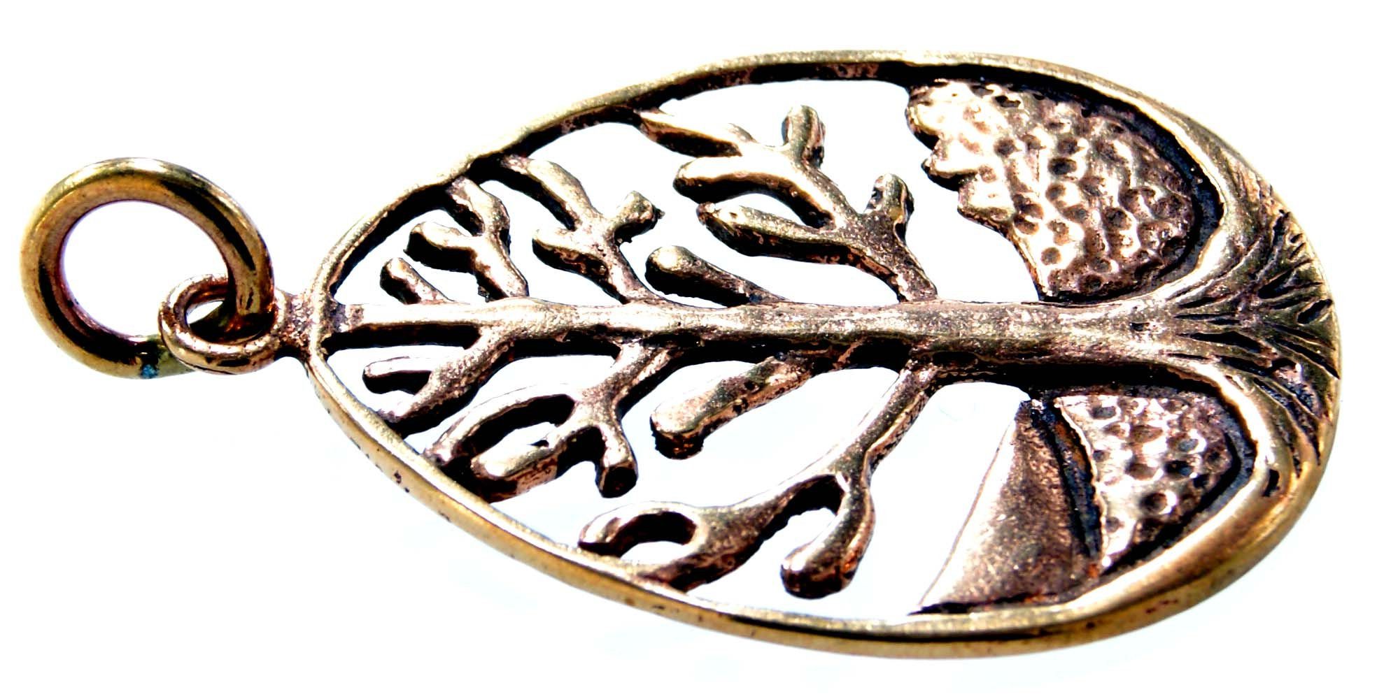 Kettenanhänger Bronze Yggdrasil Kiss Lebensbaum Baum Anhänger Lebens Leather Life of of Tree