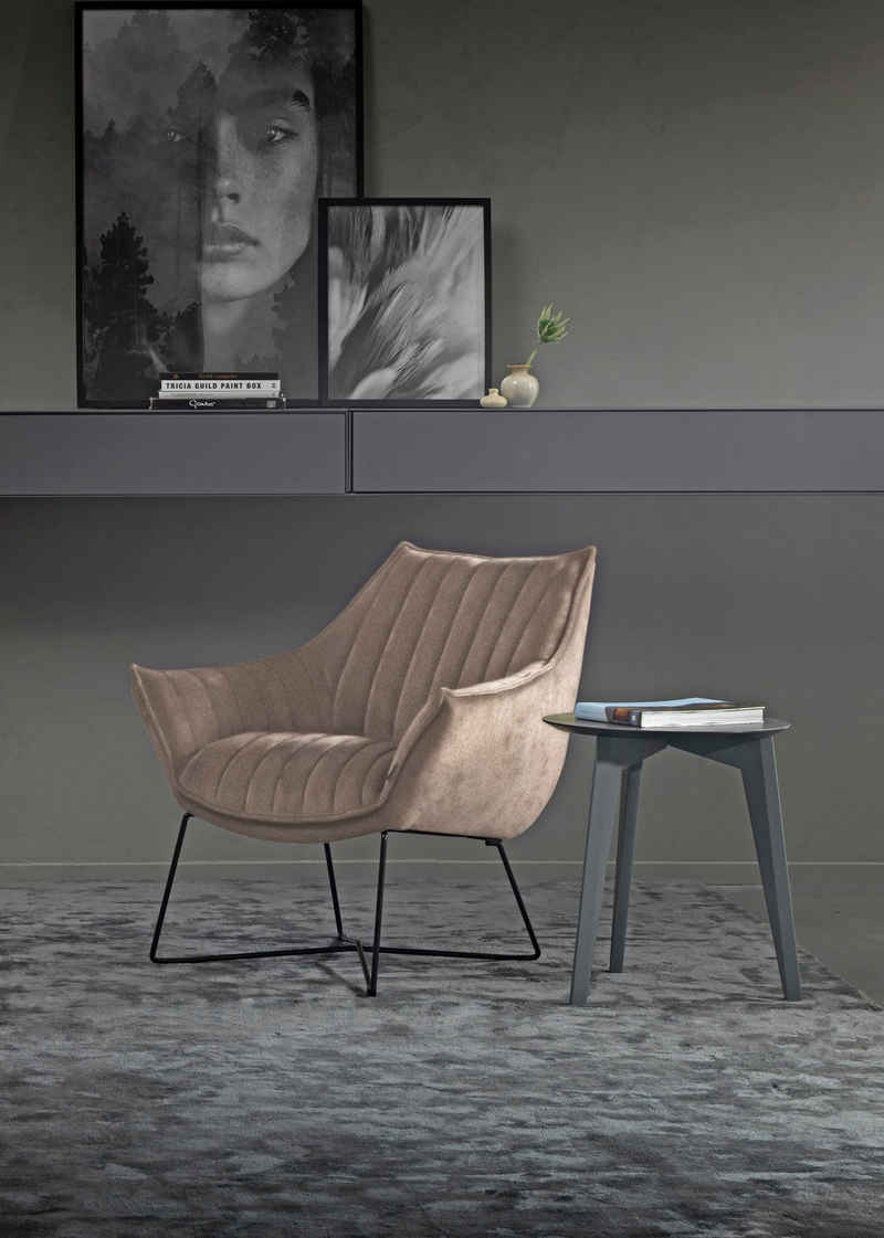 furninova Loungesessel »Egon Quilt«, bequemer Loungesessel mit attraktiven Dekornähten, im skandinavischen Design