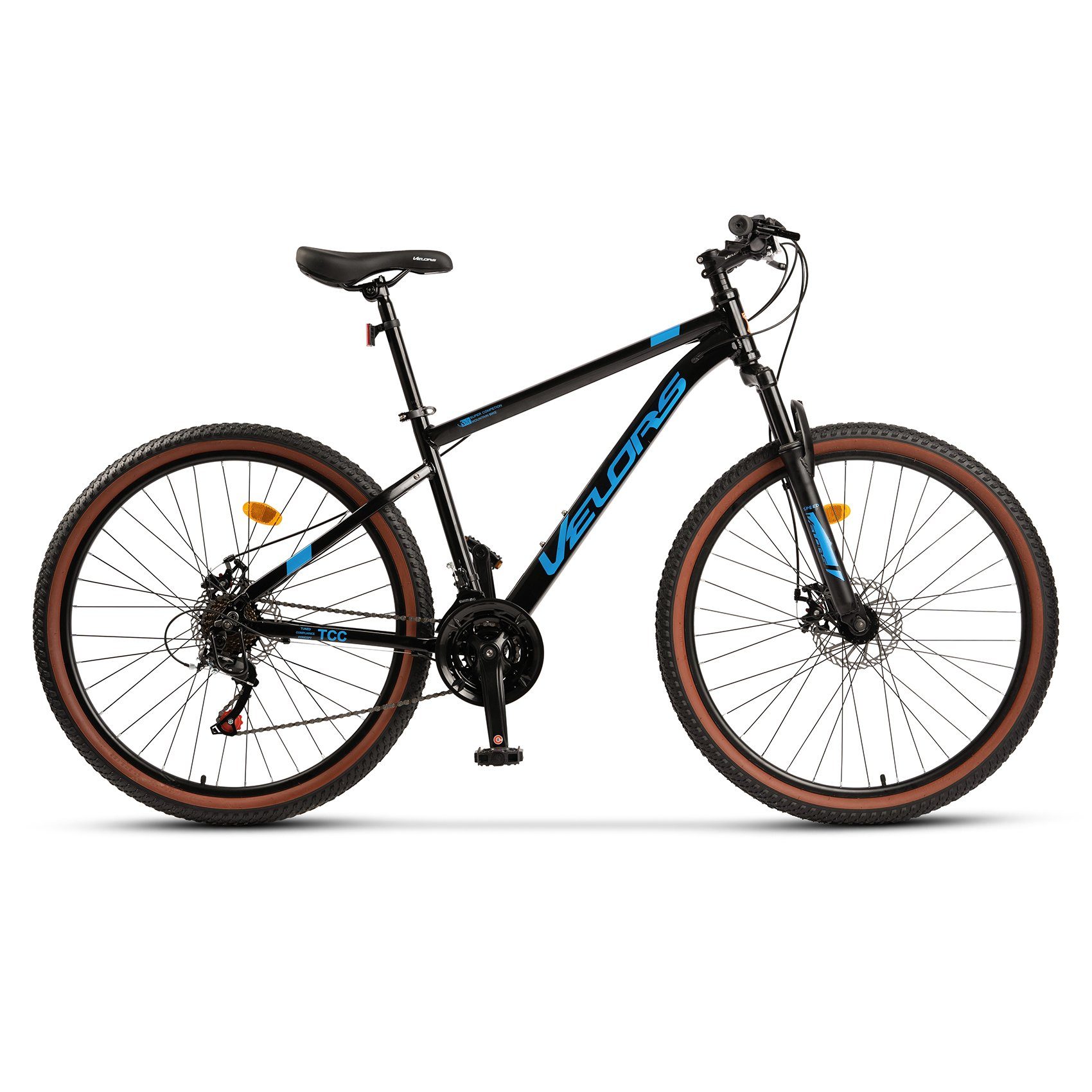 CARPAT SPORT Mountainbike 26 27,5 28 Zoll Mountainbike für Damen Herren, 21 Gang, (Aluminium Rahmen, Mechanische Scheibenbremse), MTB Hardtail Fahrrad