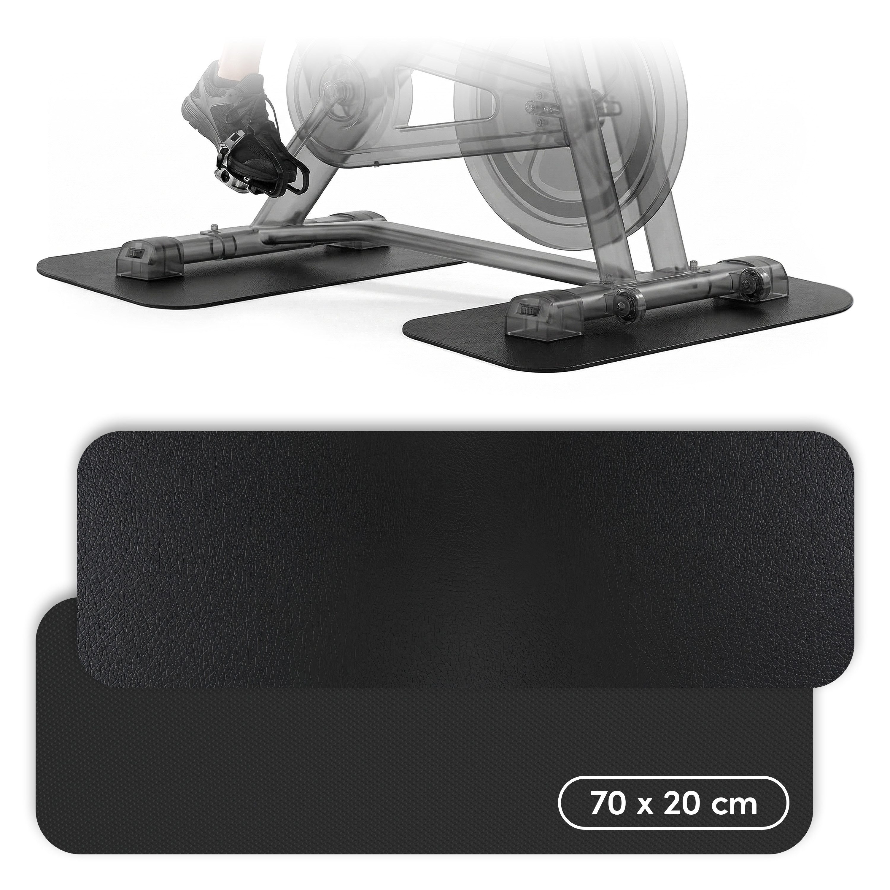 NEOLYMP Bodenmatte Bodenschutzmatte Fitnessgerät –Laufband Matte 8mm Dicke - rutschfest (Bodenschutzmatte Fitness - langlebig & stoßdämpfend - Sportmatte), Fitness Unterlegmatte für Crosstrainer – Gymnastikmatte, Fitnessmatte